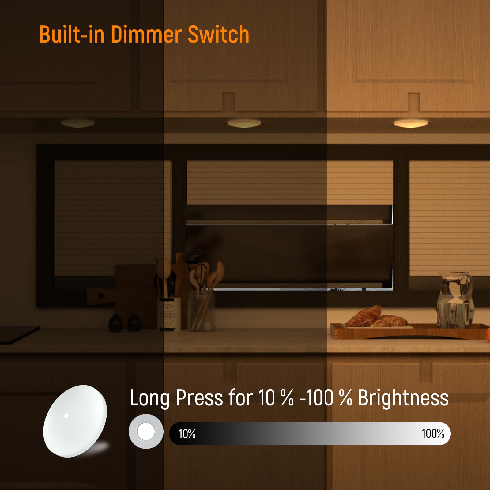 Obeaming Rv Led Ceiling Dome Light 4.5 Inch 12V Dimmable Puck Light For Motorhome Camper Trailer Fifth Wheel Truck Coach Interior Lighting, Surface Mount Cri 90+ (1 Pack 3000K)