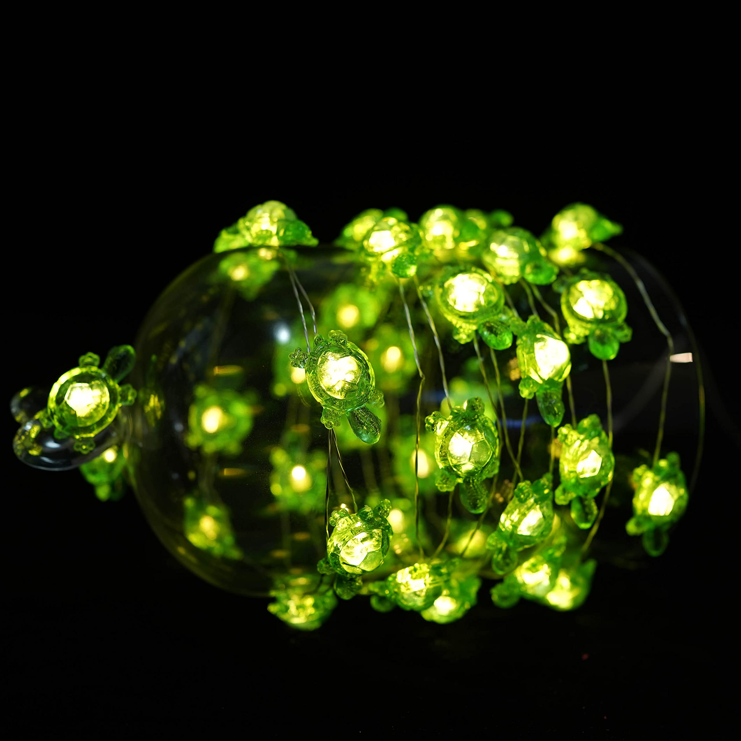 Decorman Turtle Decorative String Lights, 14Ft 40 Led 8 Modes Warm White Weatherproof Battery Operated Ocean Theme Lights For Bedrooms Parties Weddings Gardens With Remote And Timer