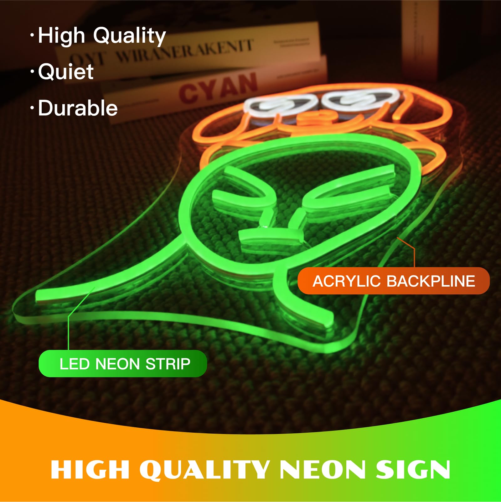 ineonlife Alien Dachshund Neon Sign LED Lights 9.8in  x 16.5in  USB Powered Wall Art Decor for Game Room and Bedroom