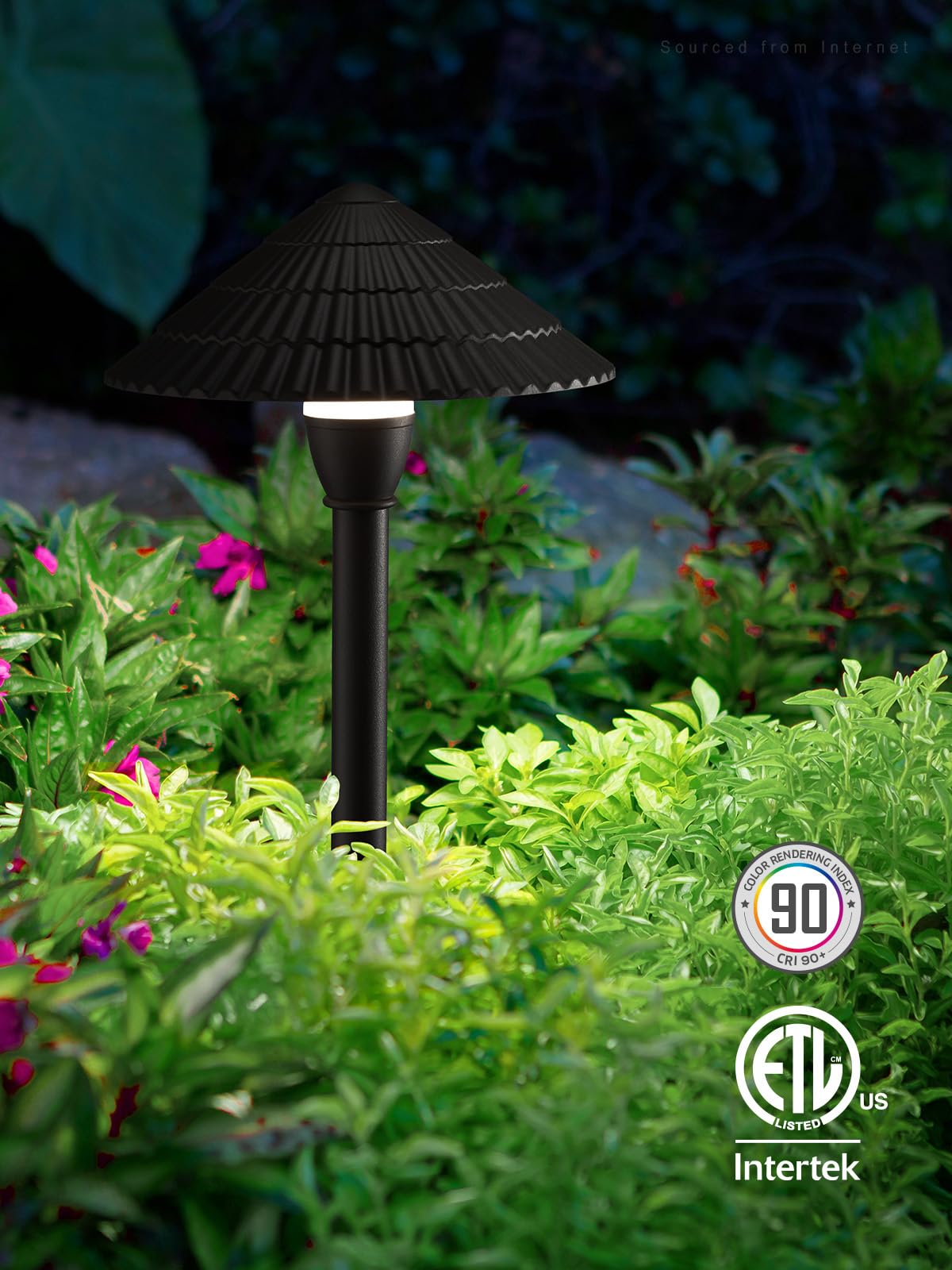 LEONLITE Low Voltage Landscape Lights, 3W 12V, IP65 Waterproof, Bronze Aluminum, 5000K Daylight, Pack of 4, Model 43071
