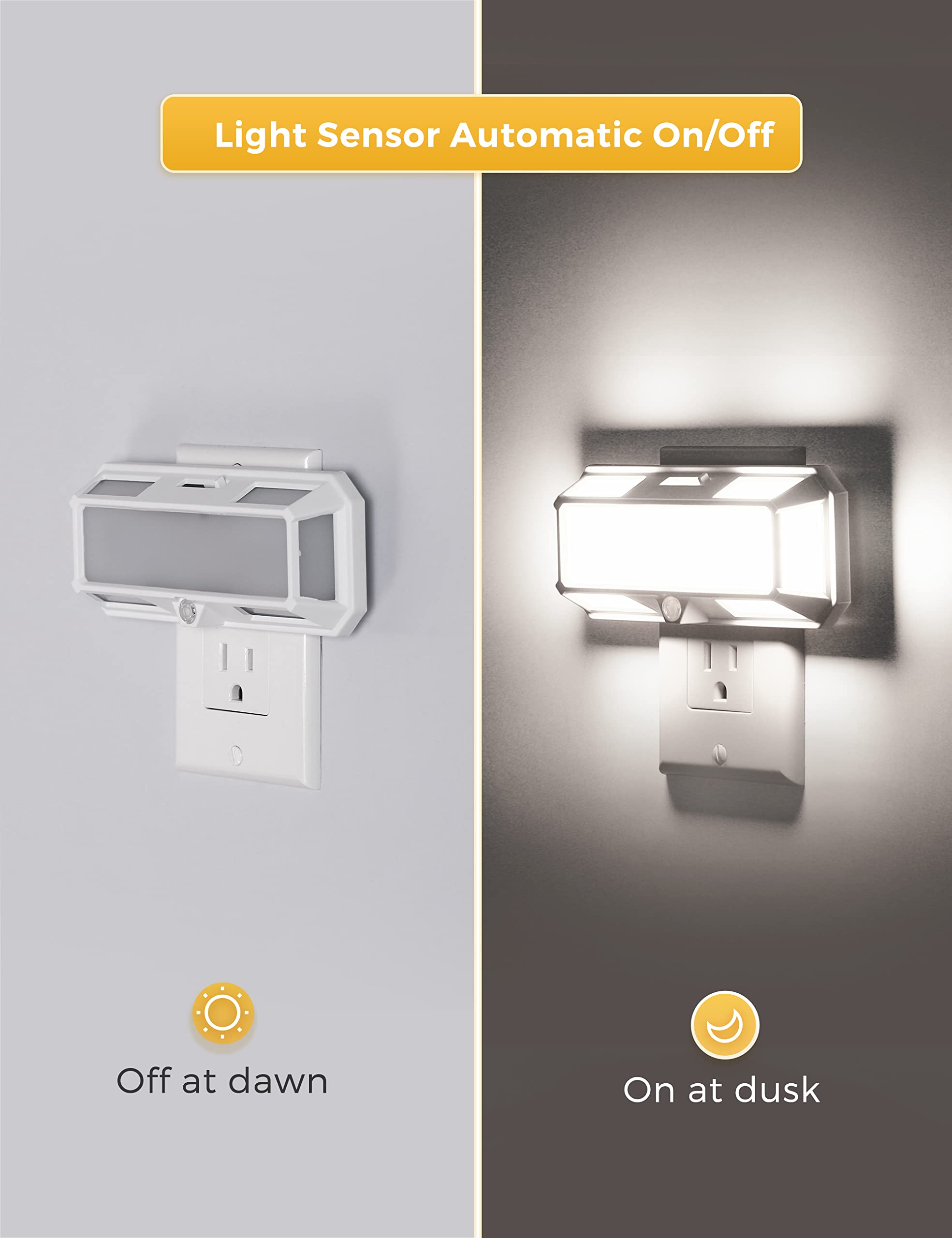 Super Bright Night Light, Lohas Night Lights Plug Into Wall [2 Pack], 0-250Lm Led Night Light With Light Sensor, 2W Dimmable Nig