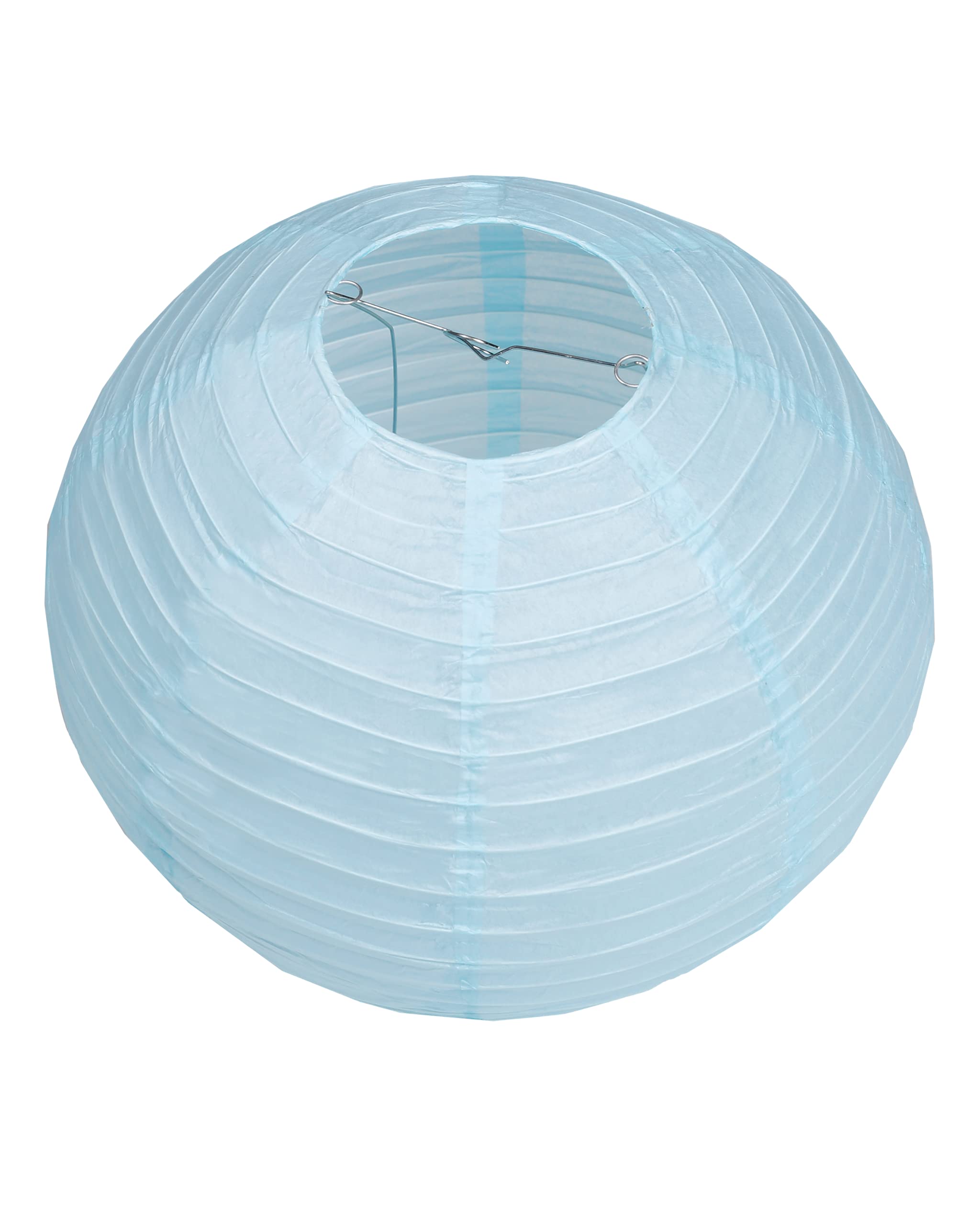 Pack Of 3 Round Paper Lanterns Lamp Wedding Birthday Party Decoration (Baby Blue, 16''/40Cm)
