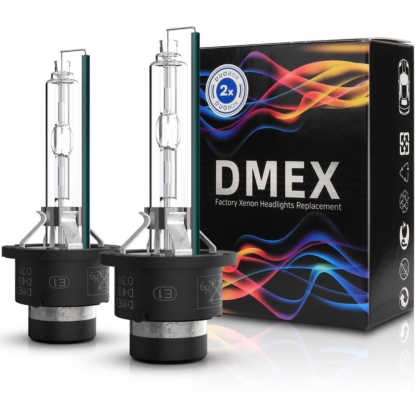 DMEX D4S Xenon Headlight Bulbs 35W 4300K Warm White Replacement Pack of 2