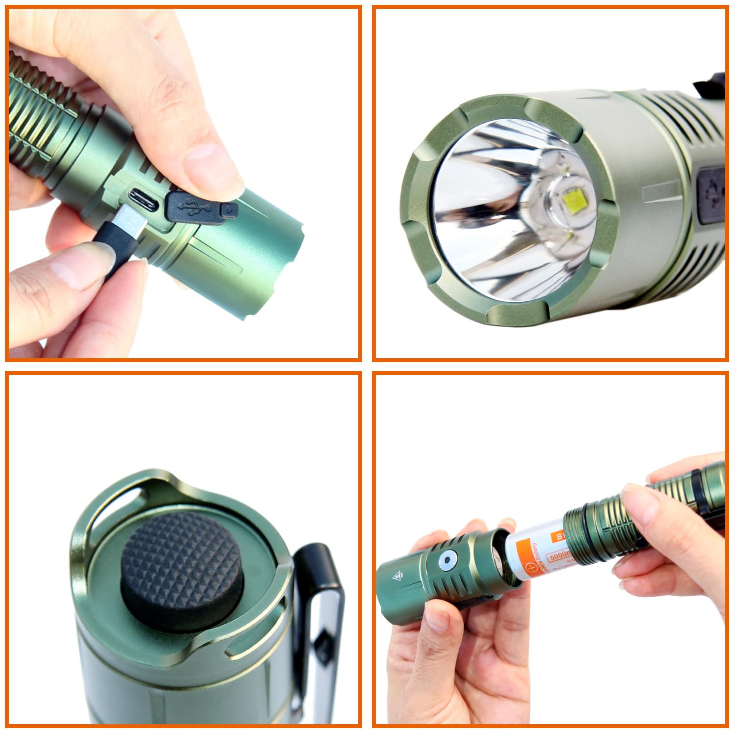 Soonfire Mx77 Military Grade Tactical Flashlight, High 2530 Lumen Police Flashlight With Holster, Long 362 Mters Throw, For Outd