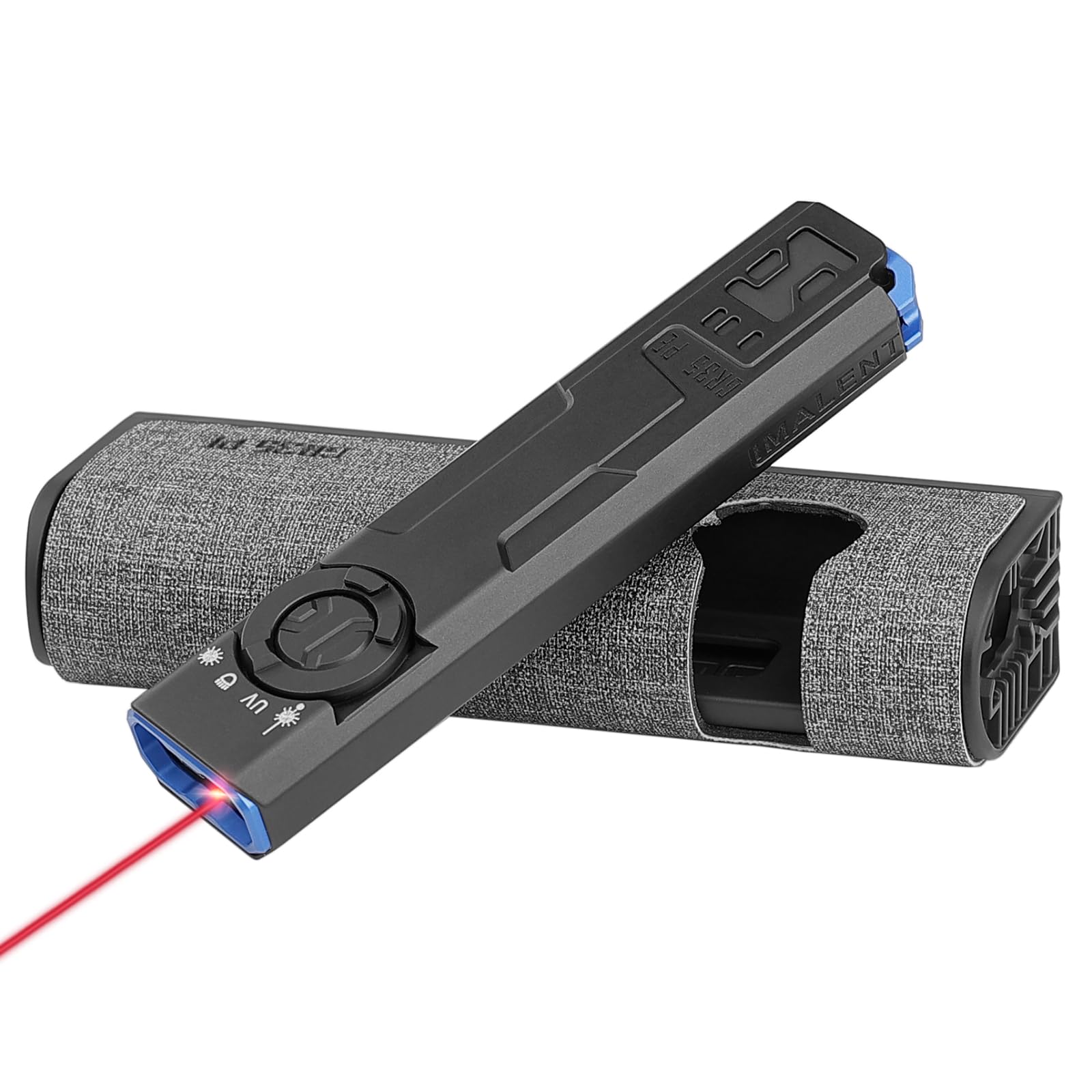 IMALENT GR35 EDC Flat Flashlight with Red Light, UV and White LED Combo, 2800 Lumens Type-C Rechargeable Portable Pocket Lights 