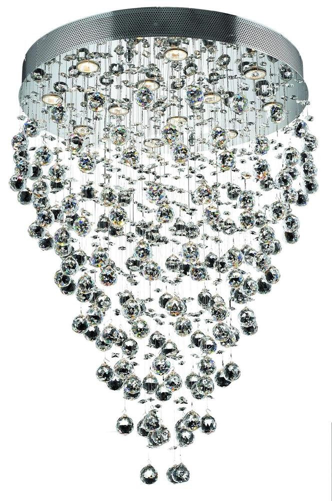 Elegant Lighting 2006D28c-Rc 28 D x 36 in galaxy collection Hanging Fixture - Royal cut- chrome