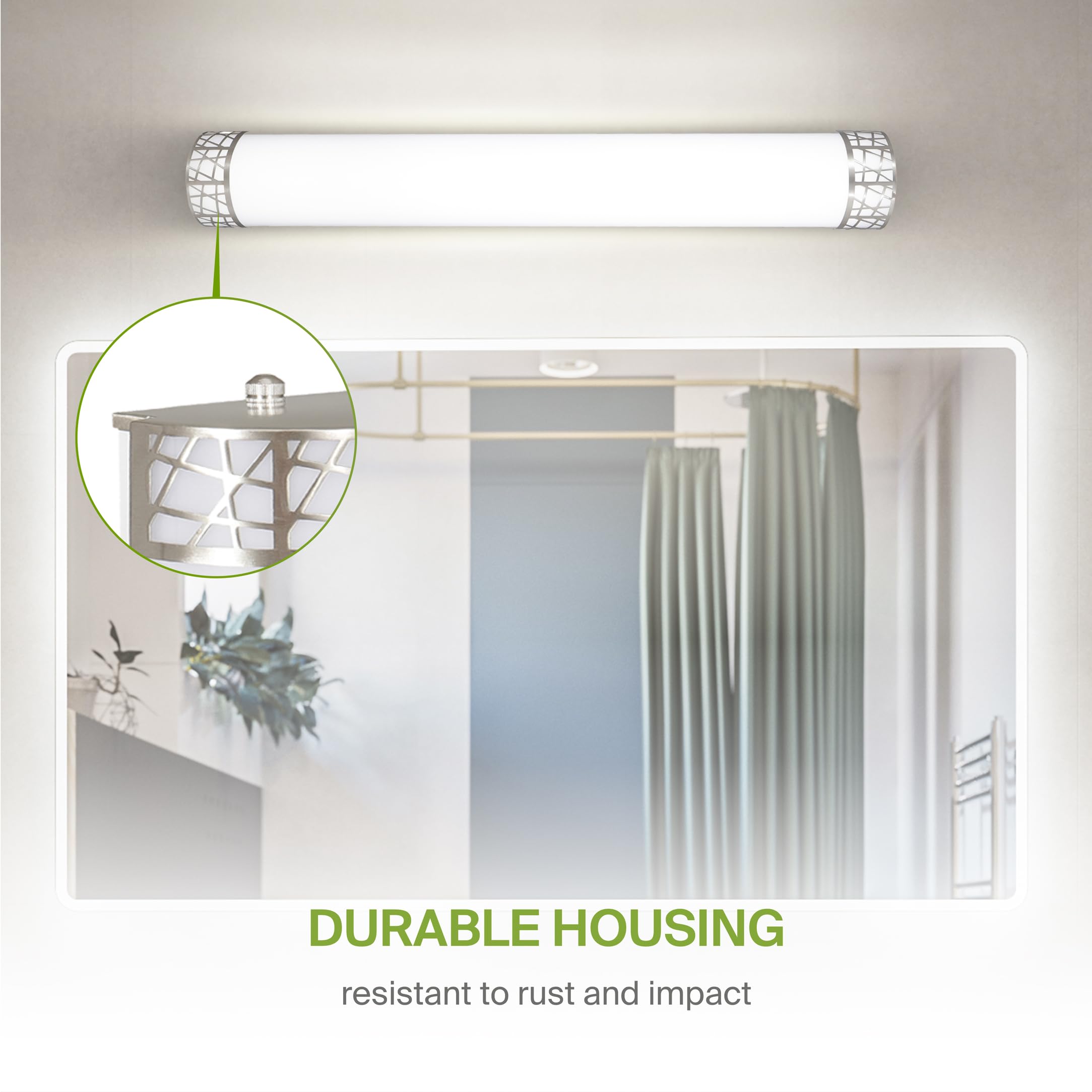 ASD 36 Inch LED Bathroom Vanity Light - Dimmable 30W, Brushed Nickel, 2 Pack, Model A-LOFT-VF-36D30NK-2p