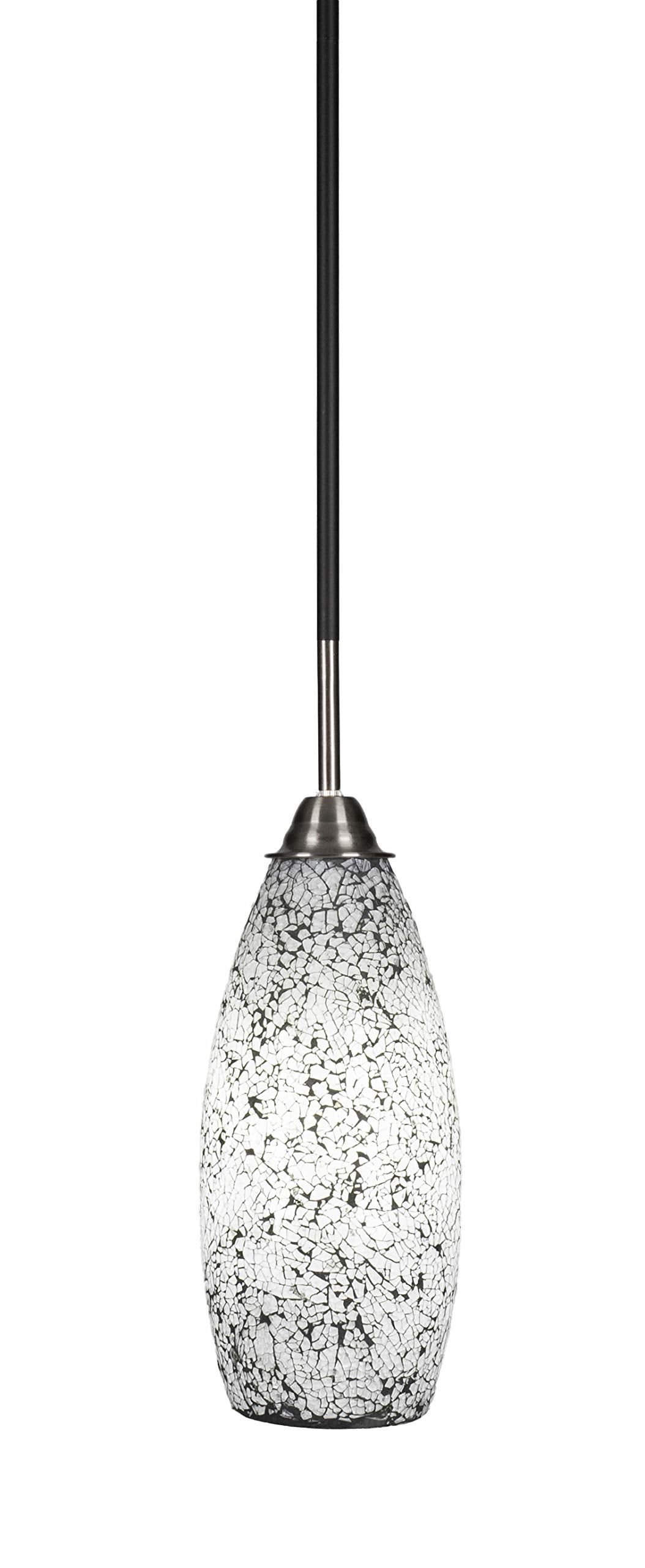 Toltec Lighting Paramount 1 Light Mini Pendant In Matte Black & Brushed Nickel (3401-Mbbn-416)