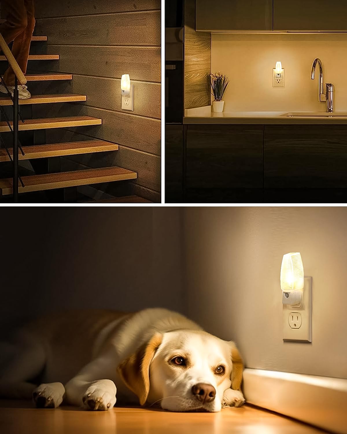 Ouukoo Night Light Bulbs - 4W Dimmable Warm White - E12 Base - Small Clear Glass, C7