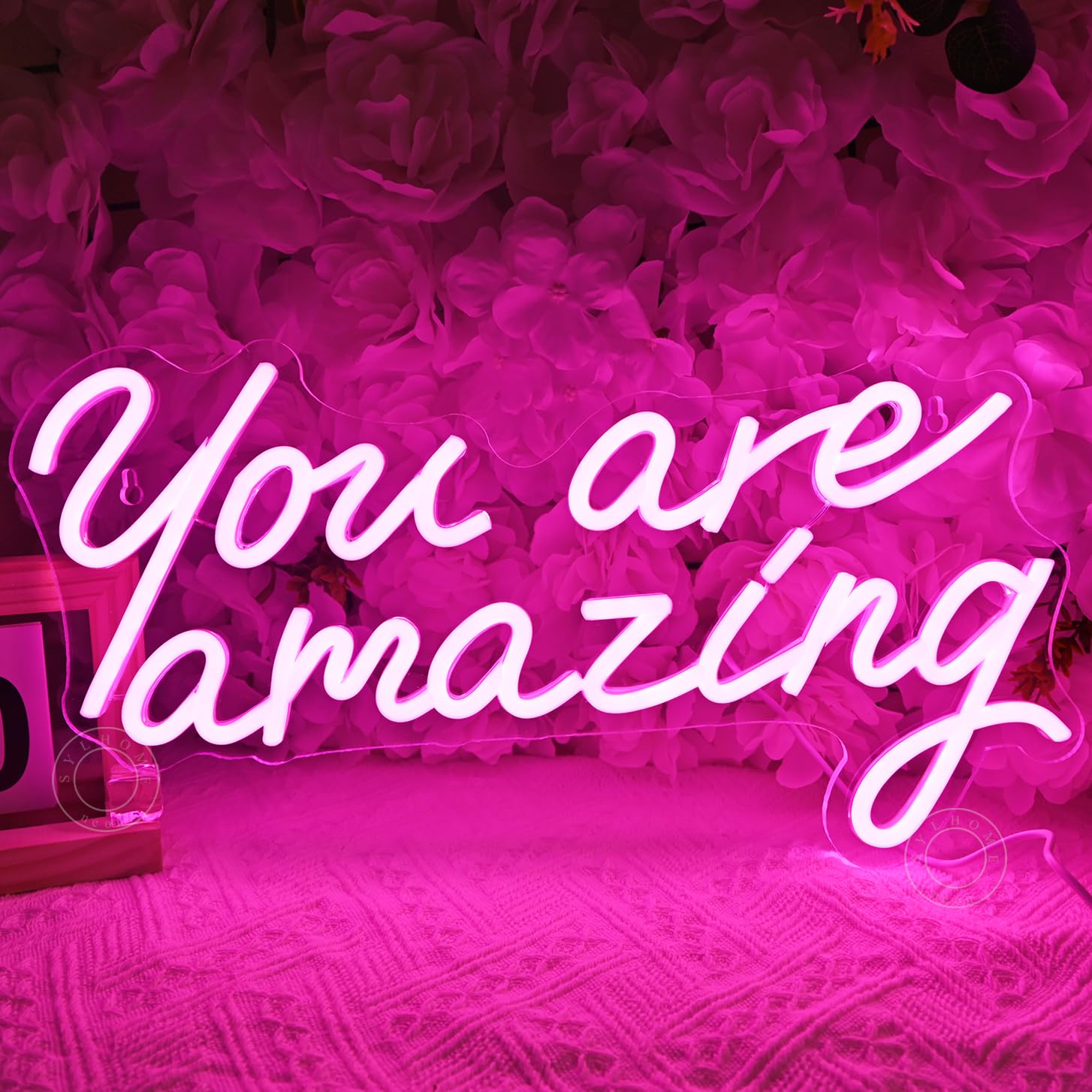 SYLHOME LED Neon Light Sign - Pink You Are Amazing, Acrylic, 15.75in X 8.94in, Kids Room Decor, Wall Art for Parties and Gifts