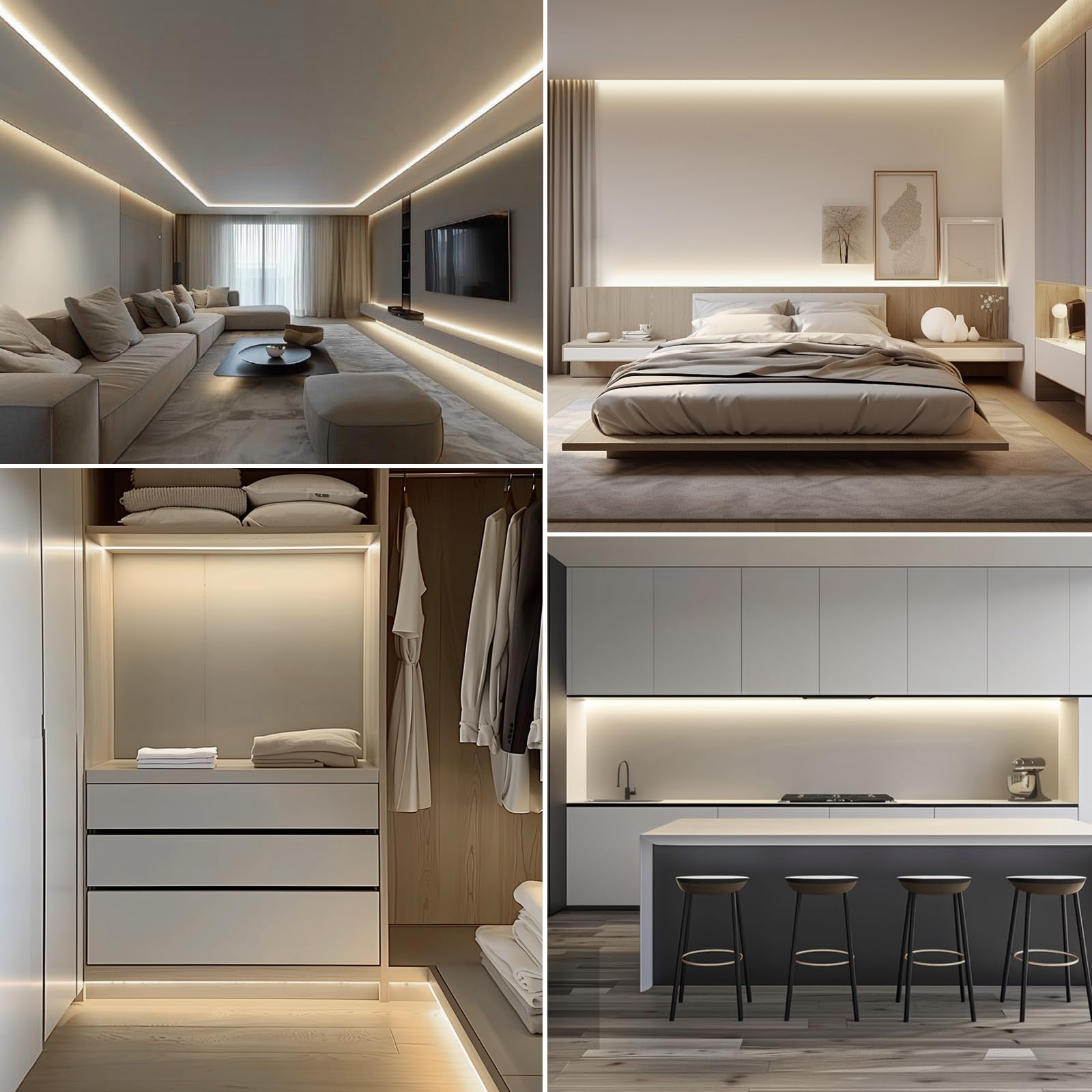 Aimengte Waterproof Outdoor Led Strip Lights, 32.8Ft, 1200 Leds, Daylight, Ac 110V