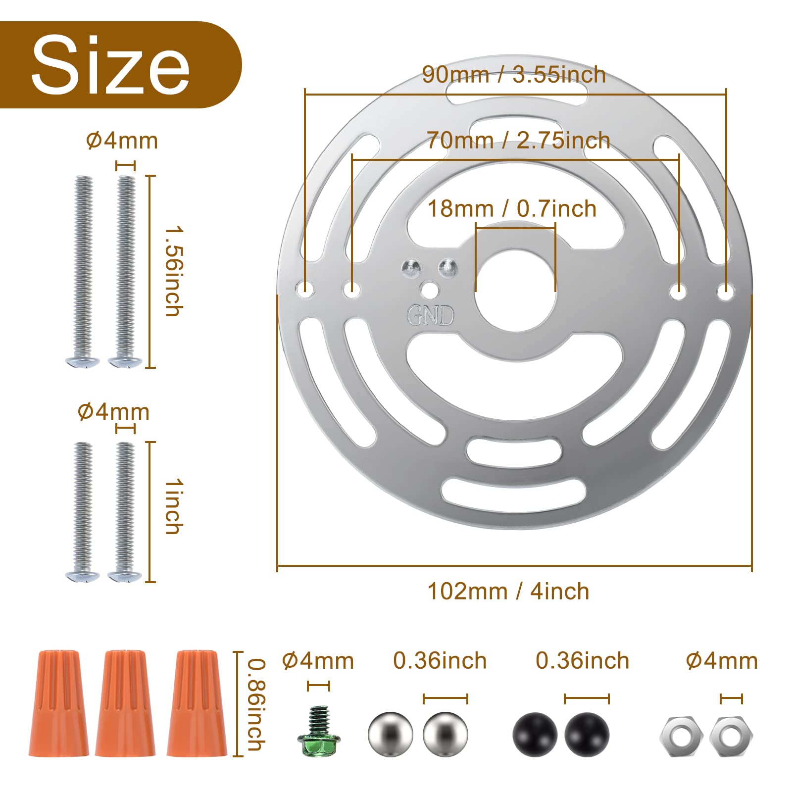 Canomo Lighting Adjustable Crossbar Kit Multifunctional Light Fixture Crossbar Plate Support To 35Lb For Mount Wall Light, Close