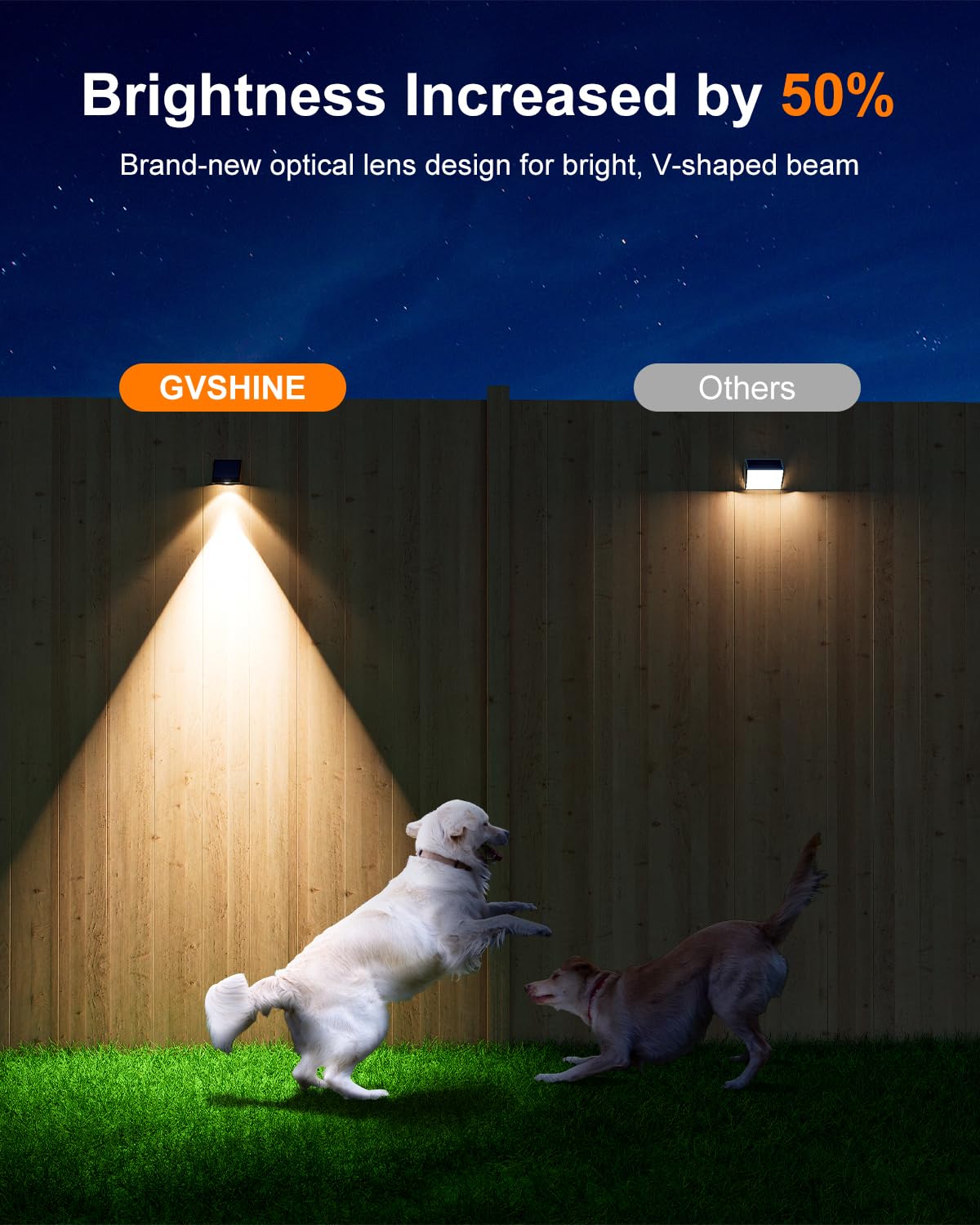 16 Pack Decorative Solar Powered Fence Lights Outdoor Waterproof With Cool White Led Spot Lens, For Outside Wall, Deck, Patio, Y