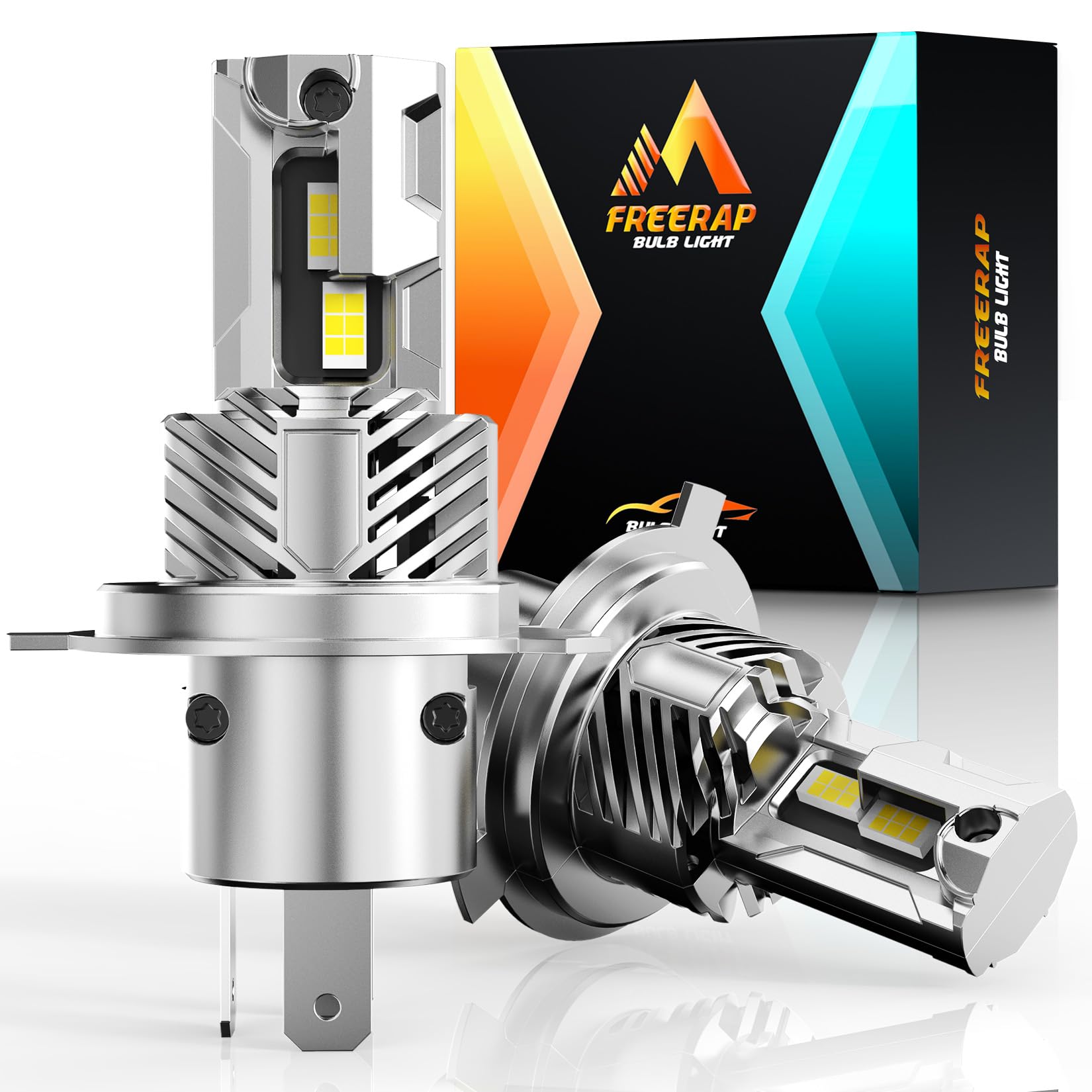 FREERAP H4 Fog Light Bulb 32000LM 6500K White Plug and Play Pack of 2