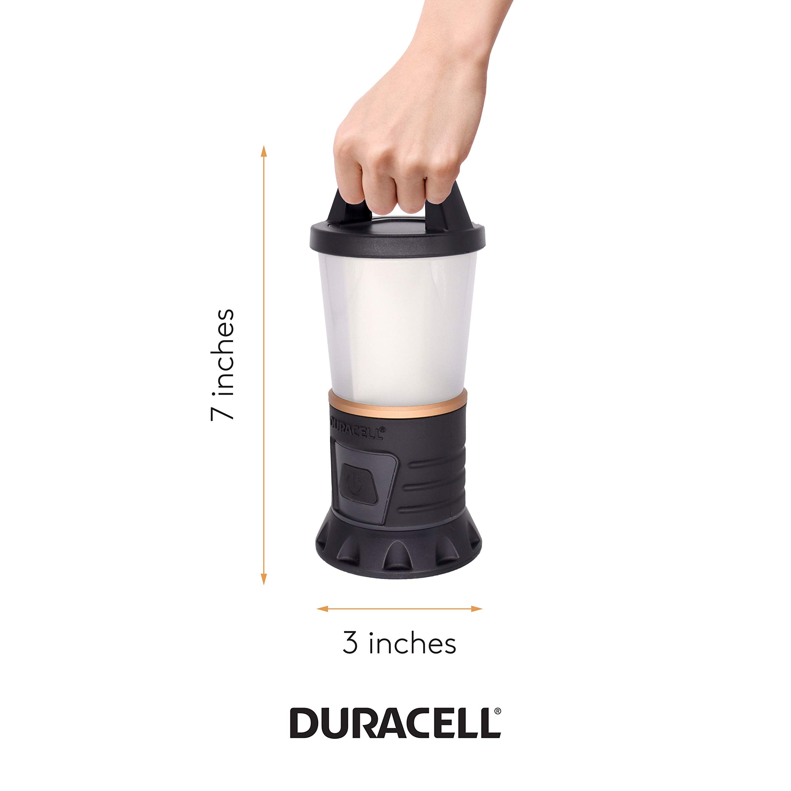 Infinity X1 Duracell 600 Lumen LED Lantern - 5 Modes, 3-AA Batteries, Black, Model 8661-DL600, Ideal for Camping & Emergencies