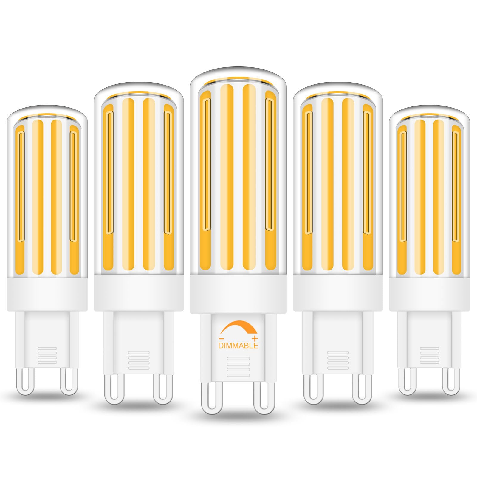Tzhilan G9 Led Bulb Dimmable 60W 80W Halogen Equivalent, 2700K Soft Warm White 700Lm, Ac120V No-Flicker, Chandelier Pendant Wall