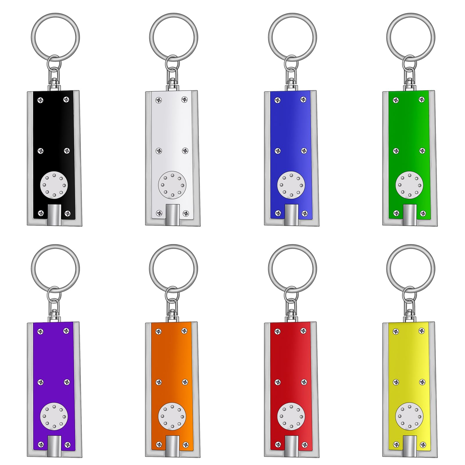 Daemson Mini LED Keychain Flashlight, Tiny Ultra Bright White Light Pocket Key Ring LED Flashlights for Camping, Hiking, Emergen