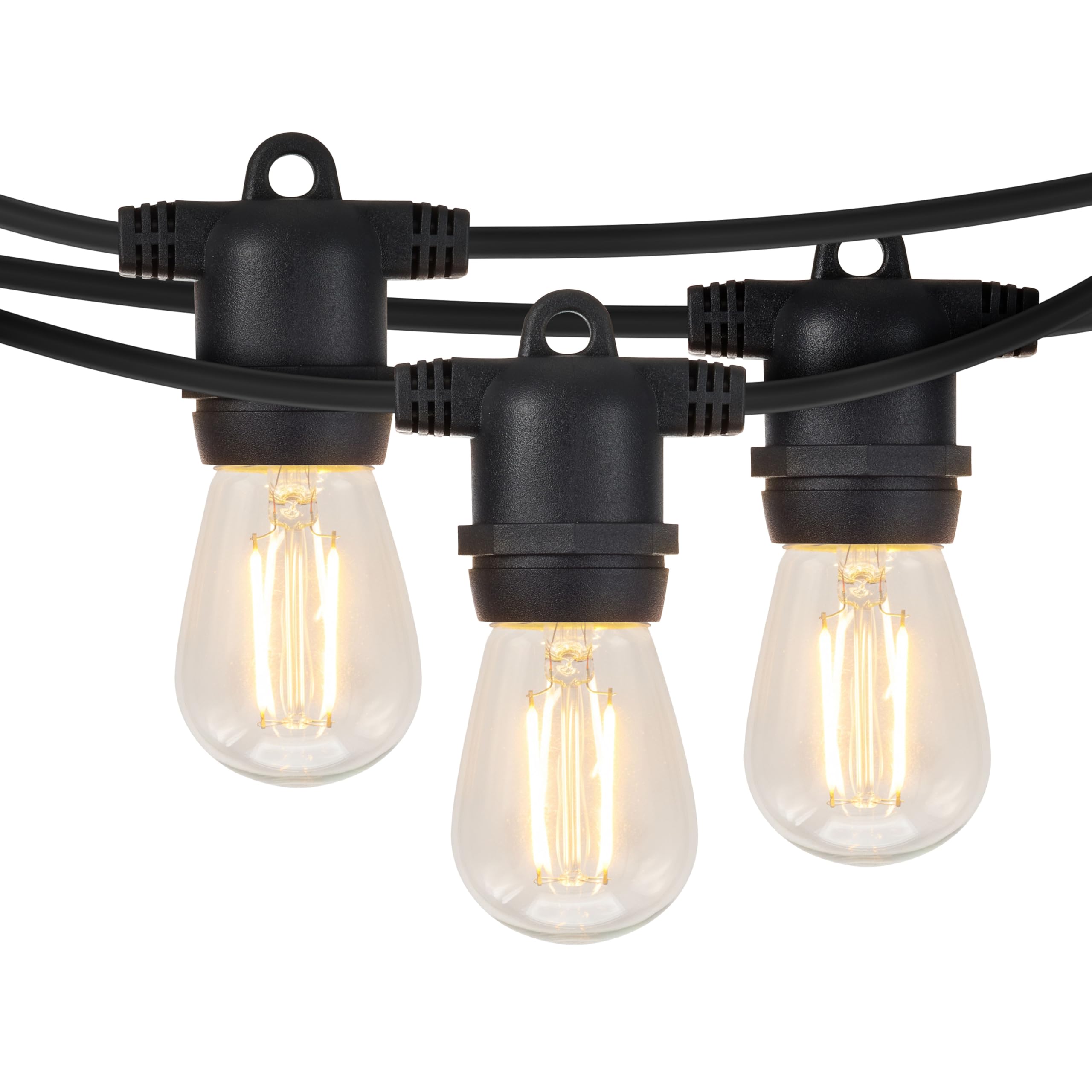 Brightech Ambience Pro 105Ft Led String Lights - 1W Commercial Grade Patio Lighting Outdoor Waterproof - Heavy Duty Dimmable Vintage Edison Porch Lights For Outside  Backyard - 34 Bulbs  Soft White