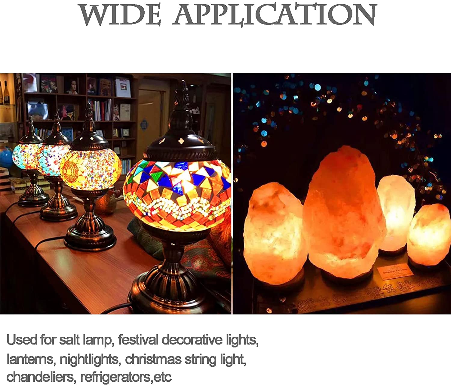 Zssxoled C7 E12 Led Bulbs For Himalayan Salt Lamps, 2-Pack, 6000K White Plastic Night Light Bulbs