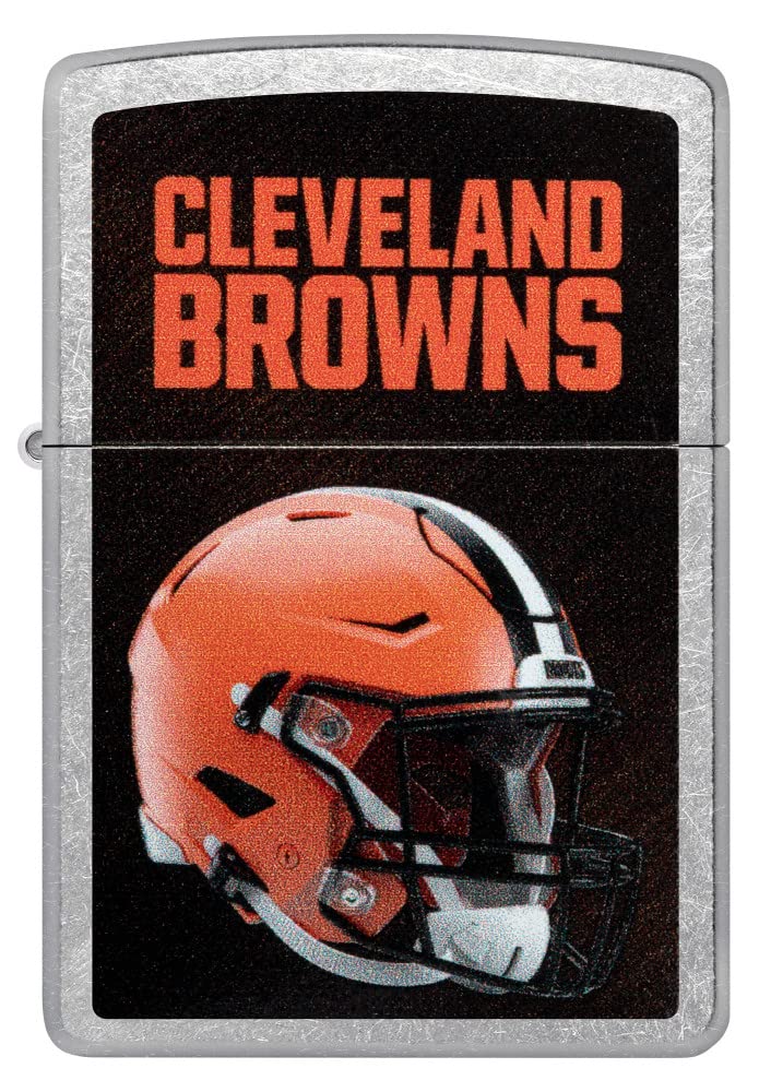 Zippo Nfl Cleveland Browns Helmet Street Chrome Pocket Lighter