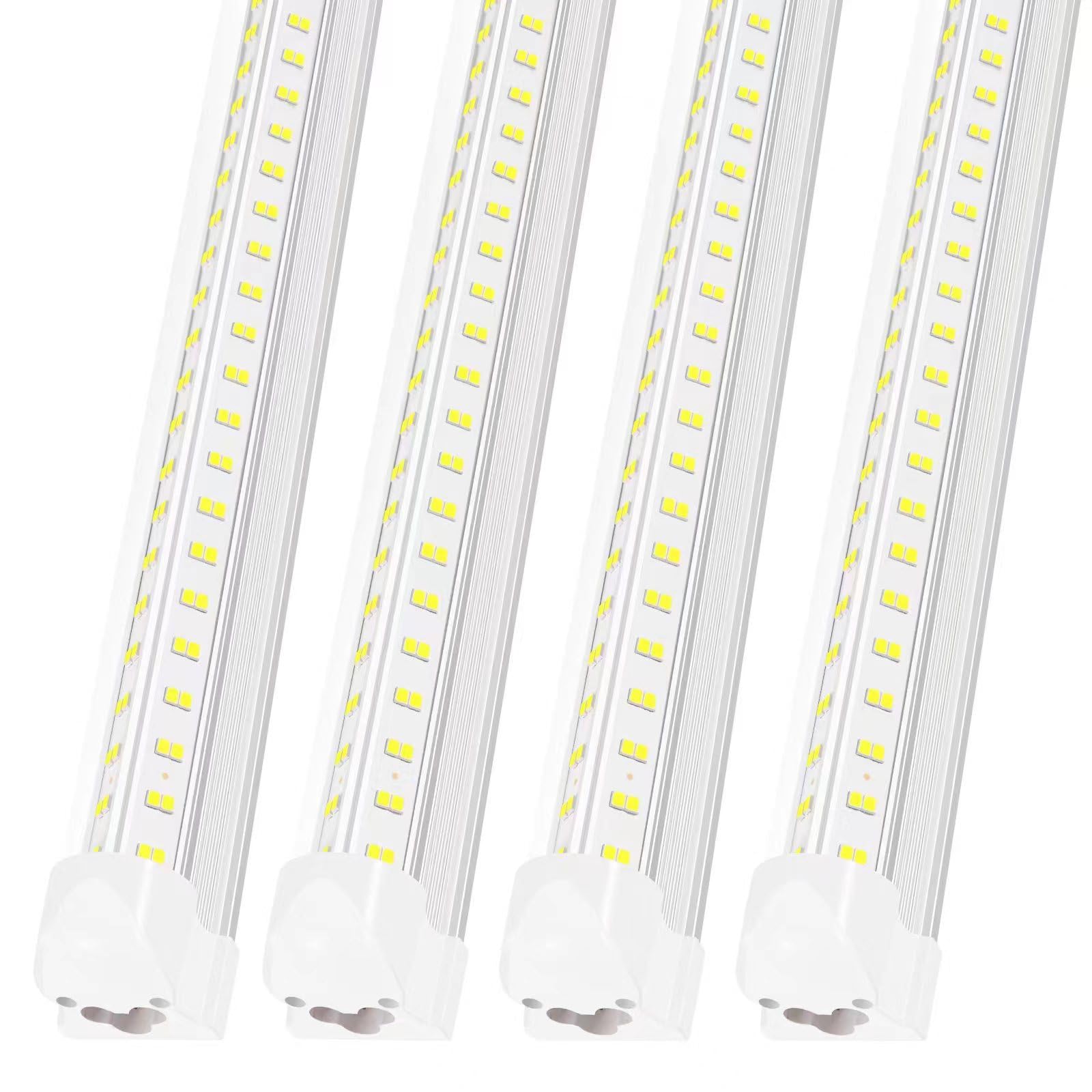 AQIQUUT 3FT LED Shop Light 36W 6500K Daylight V-Shape Integrated Clear Cover 4-Pack
