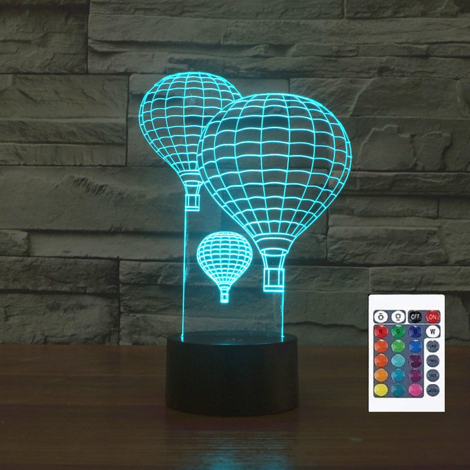 FLRXHK 3D Illusion Night Light, Hot Air Balloon Design