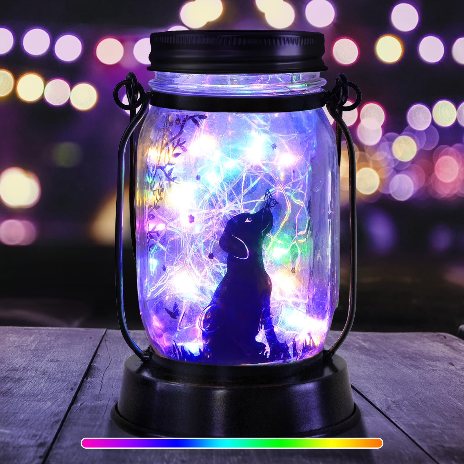 kyoryuger Dog Lanterns - Waterproof Colorful Hanging Lights for Yard Decor