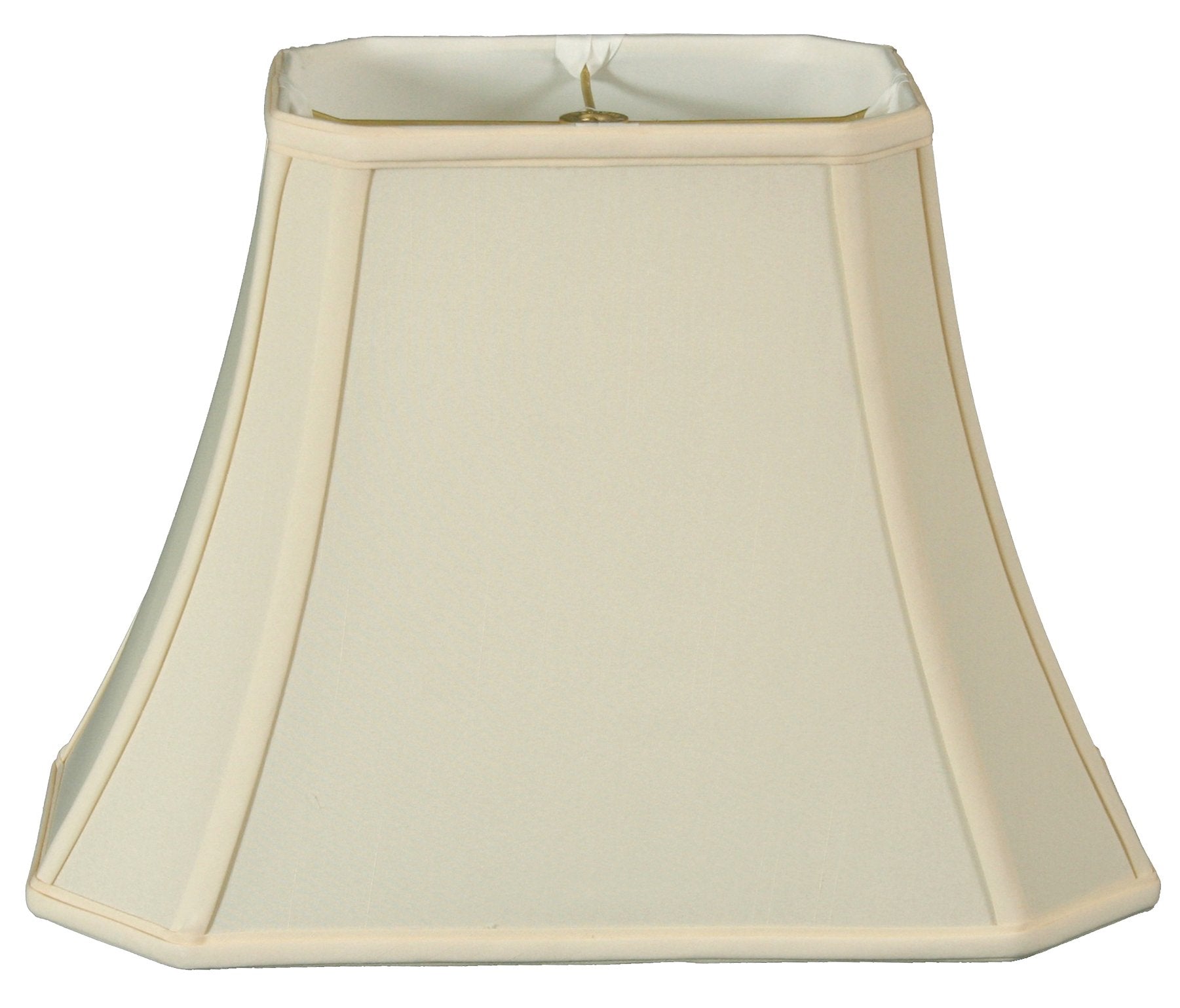 Royal Designs Rectangle Cut Corner Lamp Shade, Fabric, Eggshel, (7 x 9) x (10.25 x 16) x 12.25, Model BSO-710-16