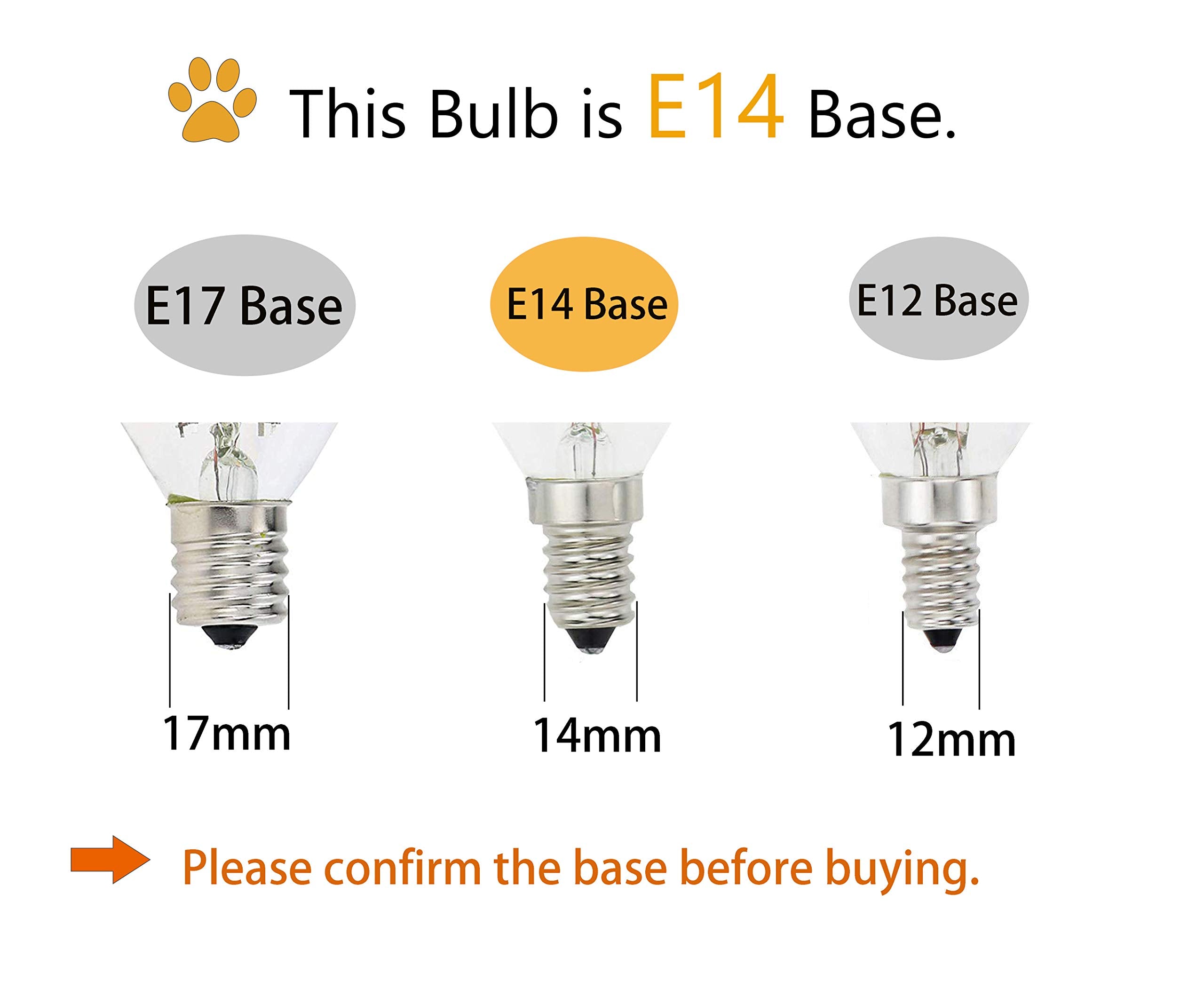 Lamsky E14 LED Filament Candle Bulb, Warm White 2700K, 600LM, 60W Equivalent, Glass, 4 Count