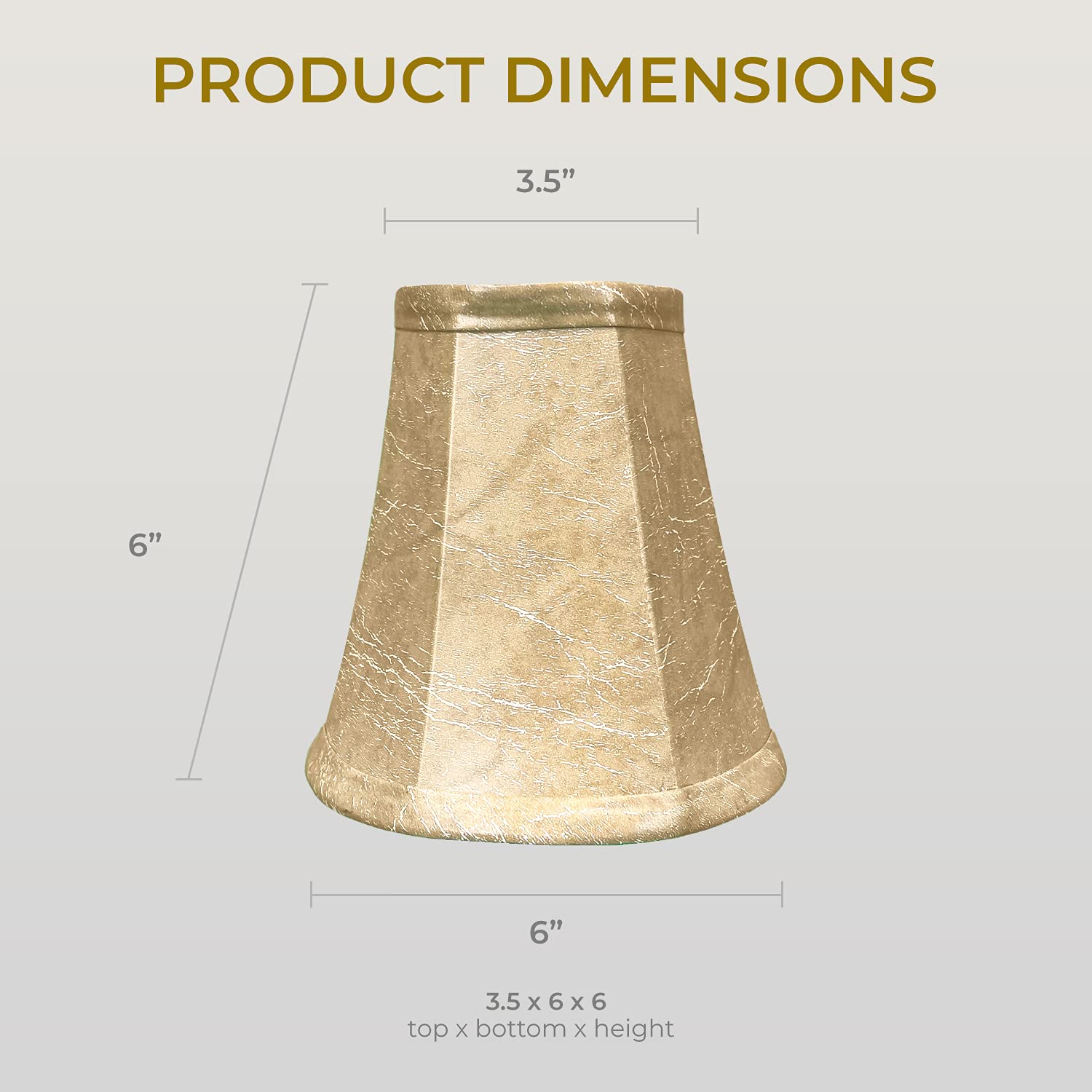 Royal Designs, Inc. True Bell Lamp Shade With Flame Clip Fitter, Bs-704Fc-6Mt-6, Mouton, 3.5 X 6 X 6.25, Set Of 6