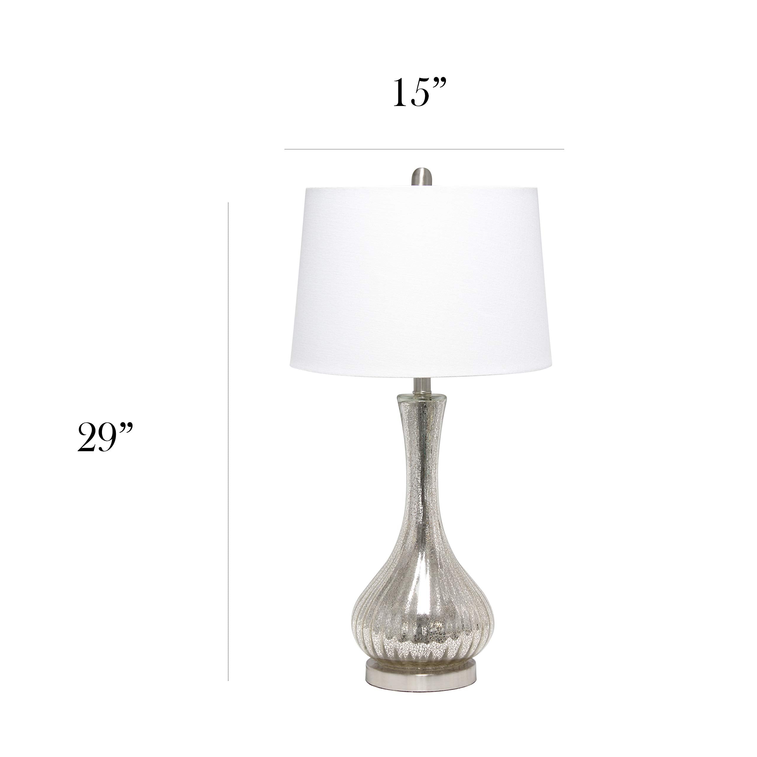 Elegant Designs Mercury Table Lamp LT3318-MUR, Fabric Shade, Stylish Home Decor