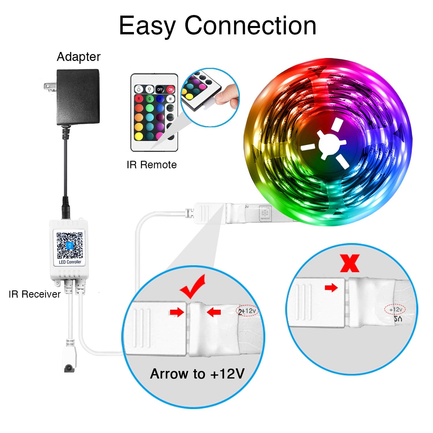 Daybetter Led Strip Lights 100Ft Rgb Lights Strip For Bedroom, Desk, Indoor Room Living Room Brithday Gifts Home Decor With Remo