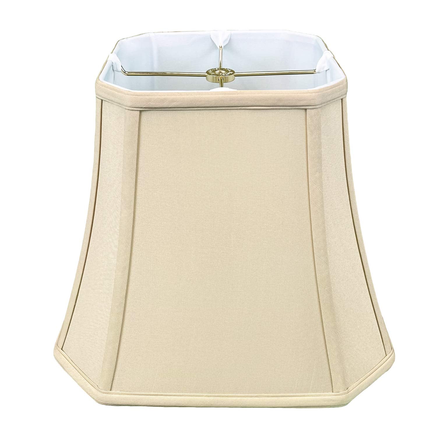 Royal Designs, Inc. BSO-705-14BG Square Cut Corner Bell Basic Lamp Shade, 8 x 14 x 11.25, Beige