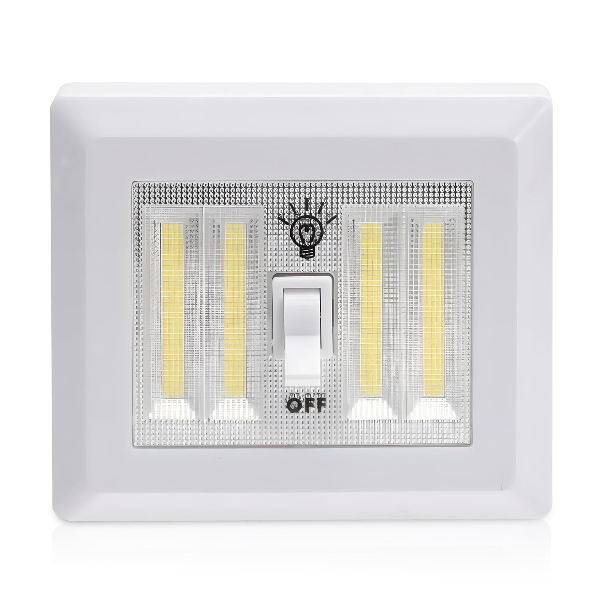 AlltroLite LED Closet Light Switch | 400 Lumen | Battery Powered | XL | White | Model 08-1714