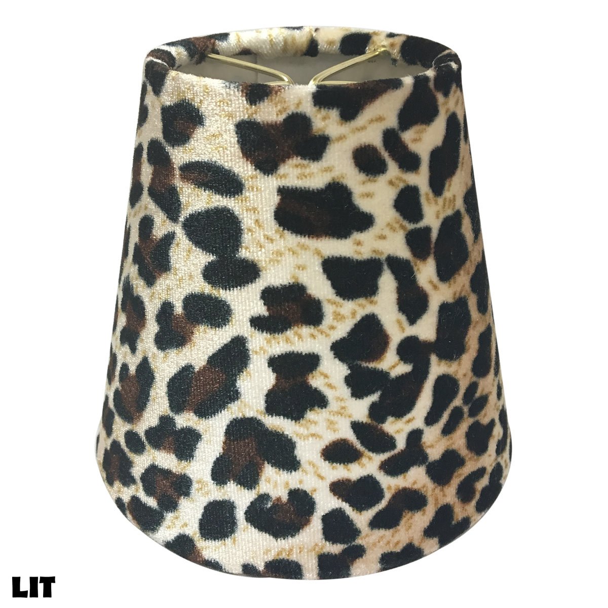 Royal Designs, Inc. Hardback Chandelier Shade Cs-957-5, Leopard Style 1 Design, 3 X 5 X 4.5