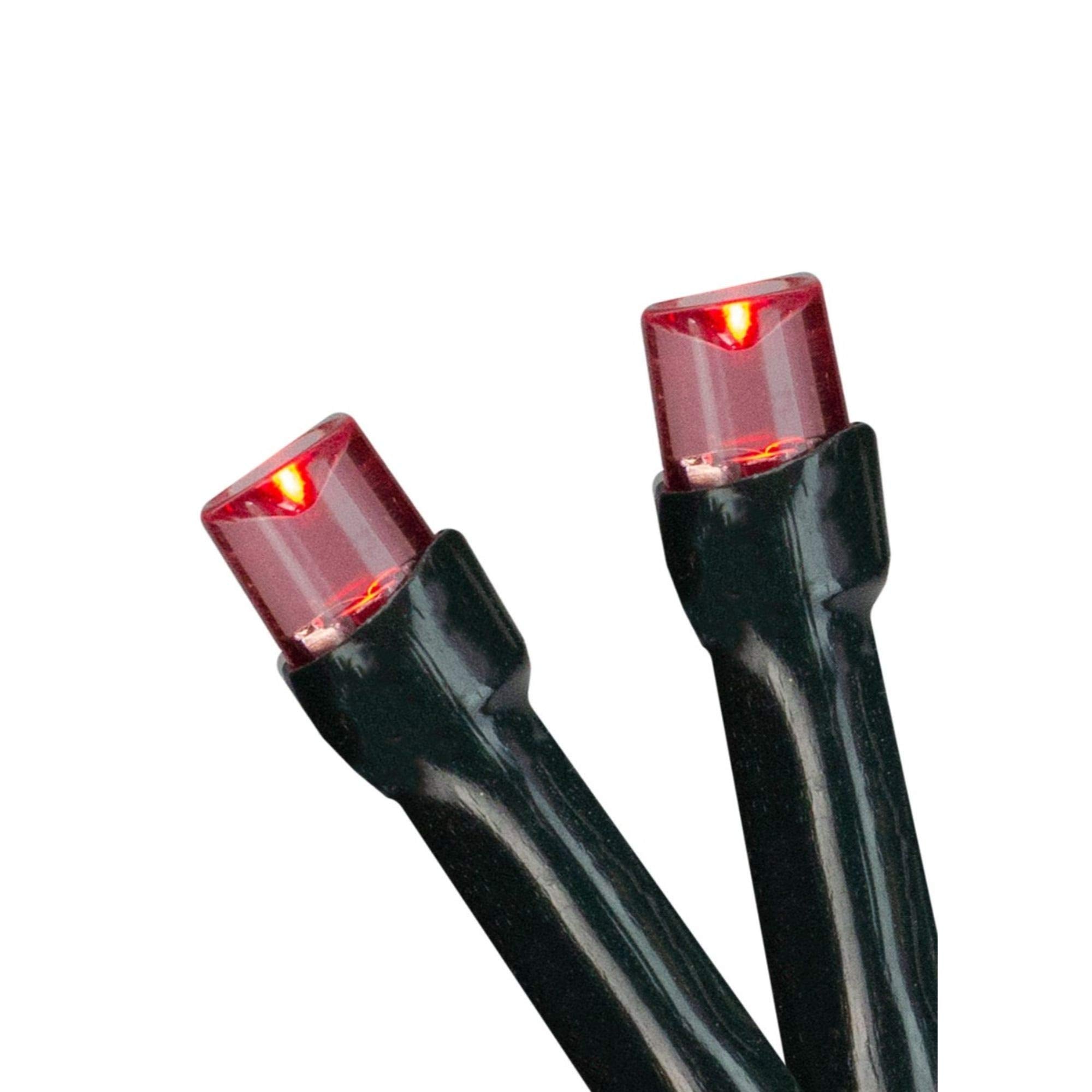 Northlight LED Christmas Lights - 20ct - Battery Operated - 9.5 Green Wire - Red - Model 32604606