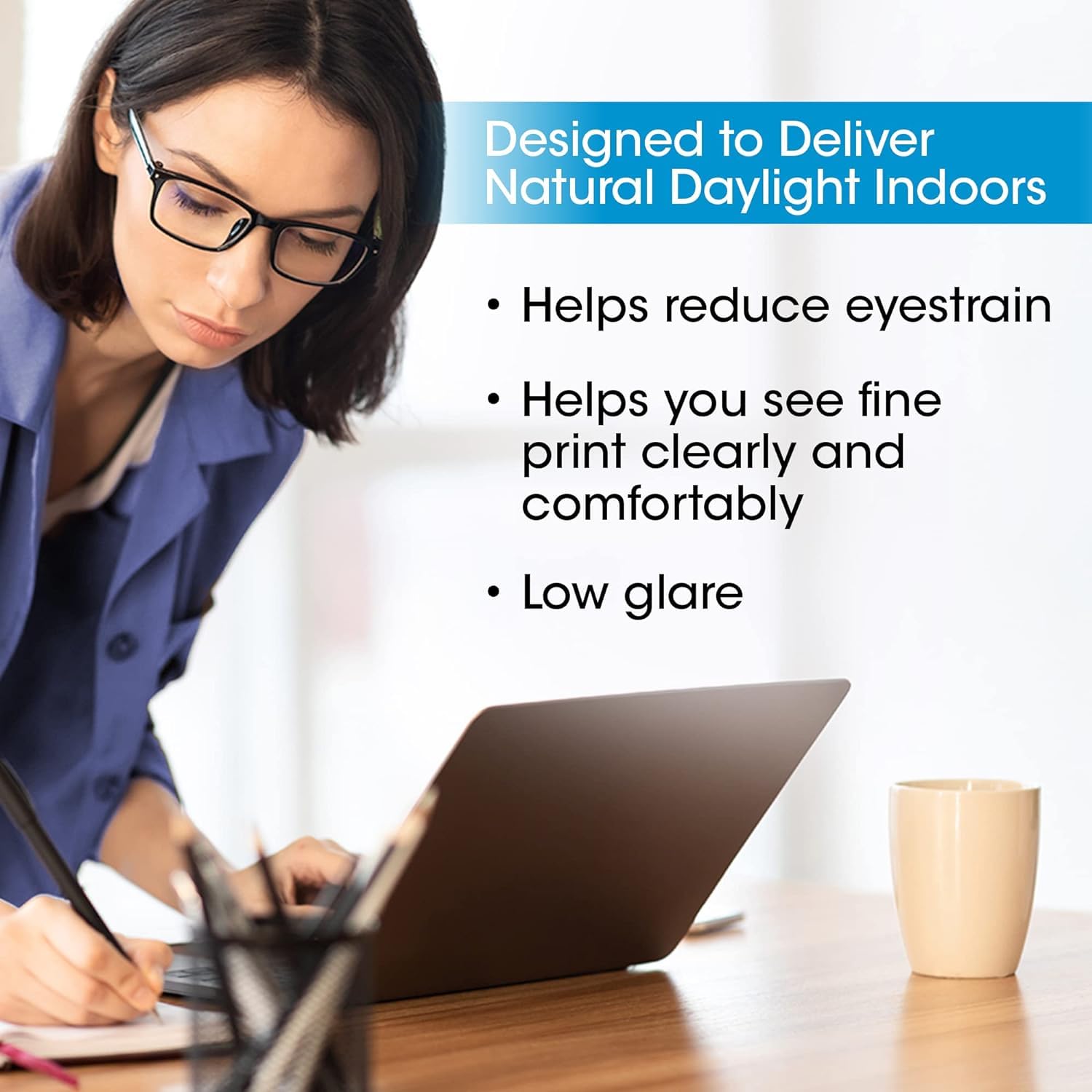 Ottlite Led Desk Space Organizer Lamp - 4 Brightness Levels, Additional Storage, Great For Workstation, Offices, Dorms