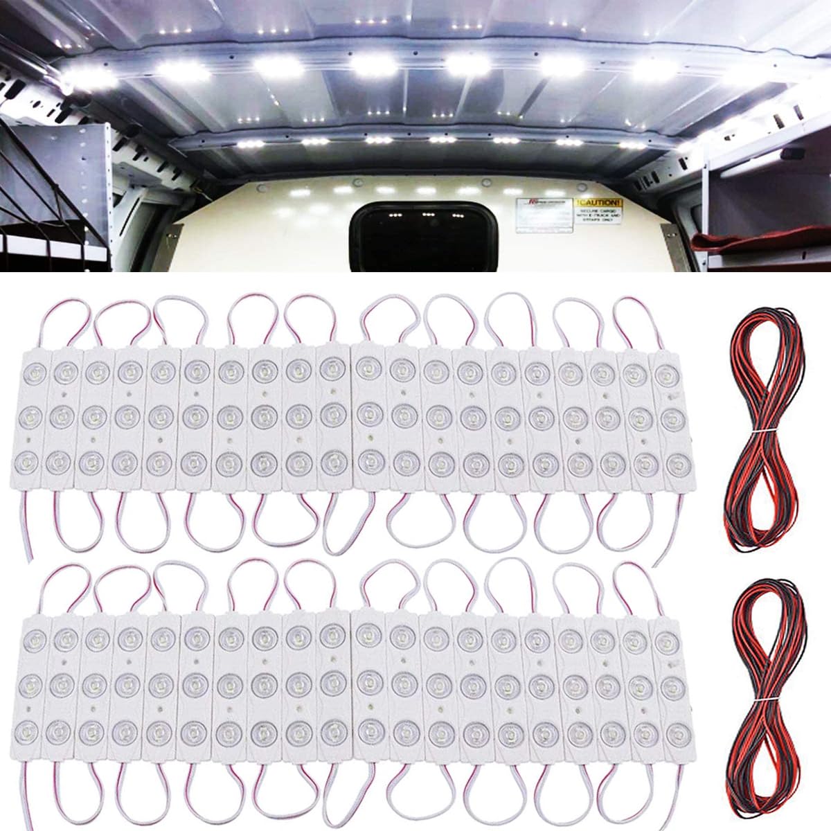 Royfacc 120 Led Van Light Car Interior Light Bright White Lighting Dome Lamp Ceiling Work Lights Kit For Van Truck Auto Car Vehi