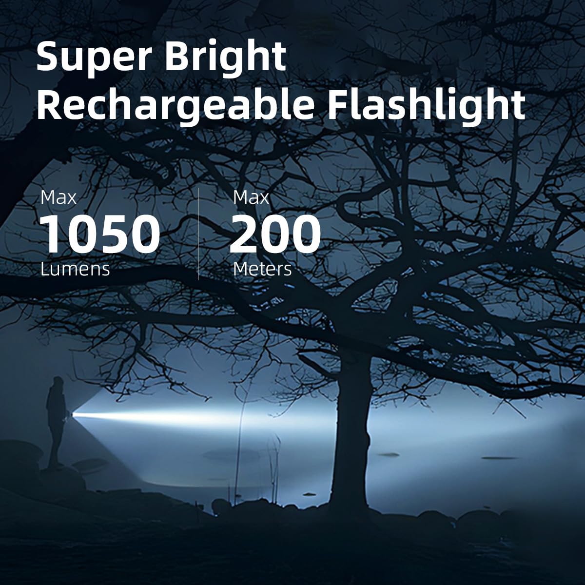 WARSUN Mini Work Light - 700LM Rechargeable Pocket Flashlight, Compact LED, Black, Model A700-2P, 2-Pack for Work & Emergency Use