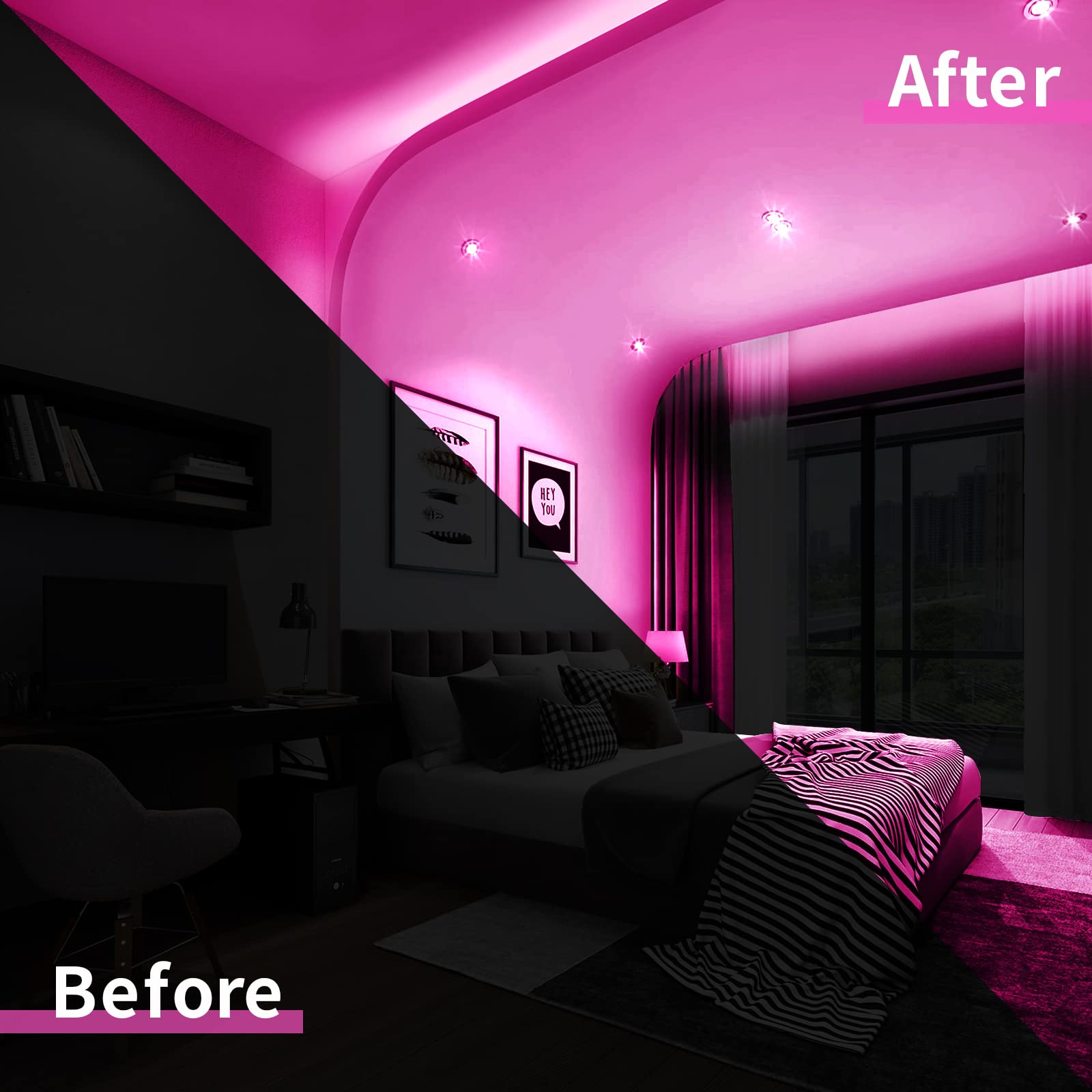 Owofydr 10M/32.8Ft/2Pc/ Pink Led Strip Lights With Installation Accessories - Waterproof Flexible Neon Rope Light For Indoor & O