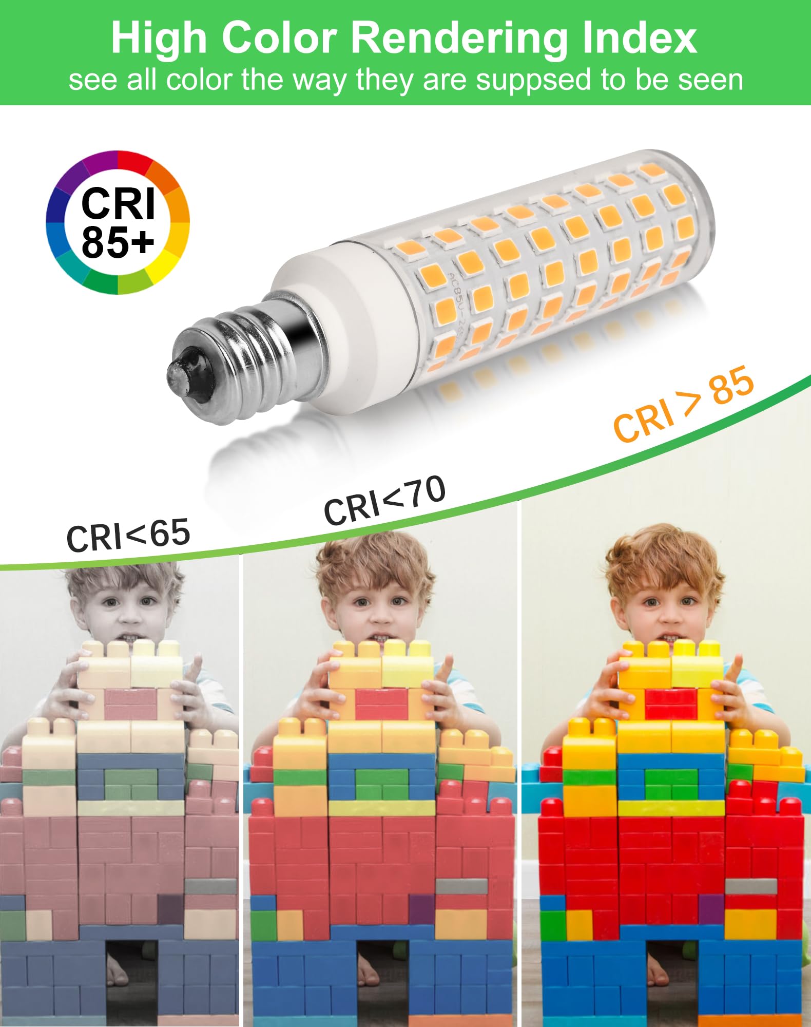 Gohdlamp 4000K Natural White E12 Led Bulbs - 100W Equivalent 1200Lm  Non-Dimmable Candelabra Base Bulb 6 Pack For Kitchen  Office  Vanity Lighting