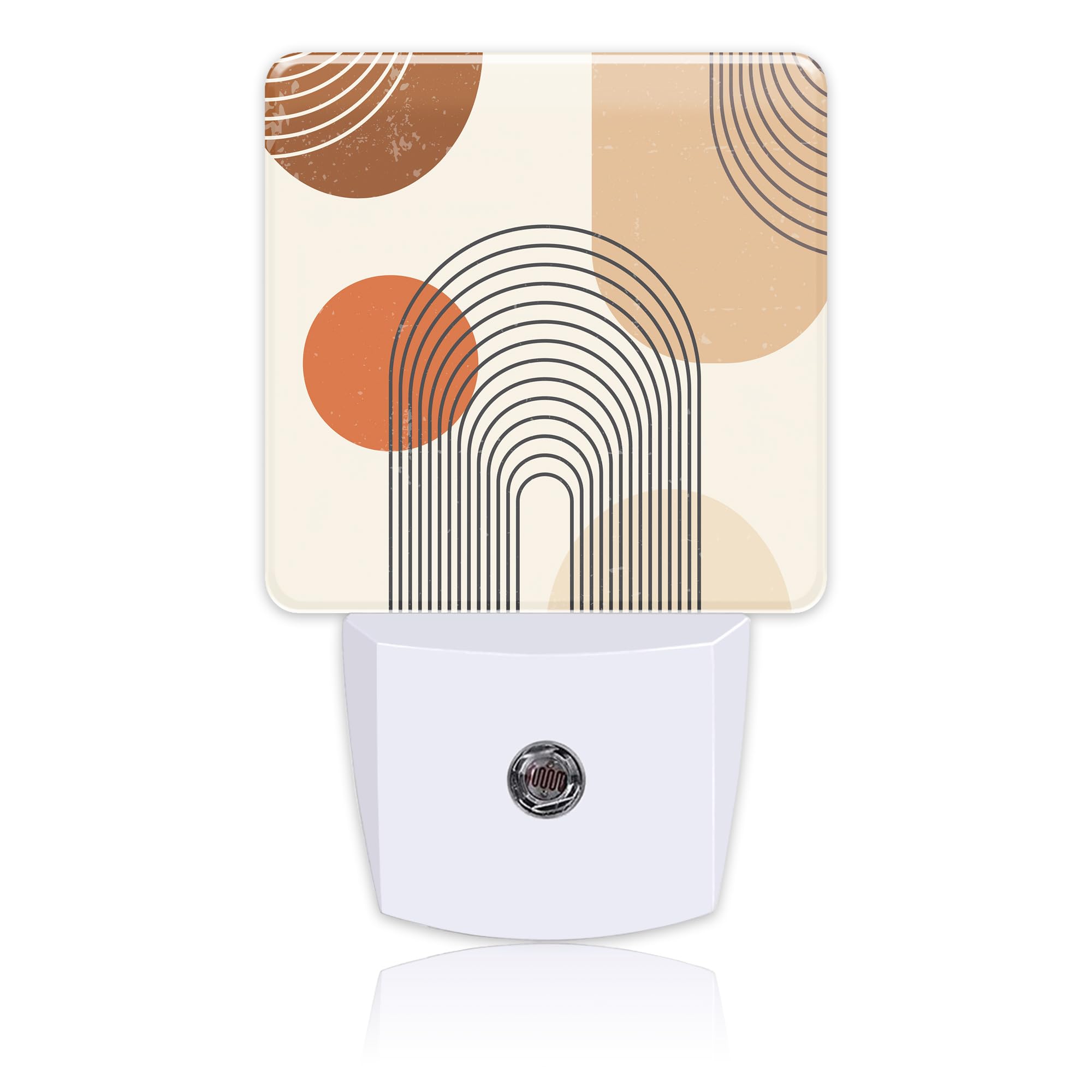 Uiaoiais Plug in Night Lights Bohemian Art Abstract Lines Nightlight Plug Into Wall Dusk to Dawn Sensor LED Night Light for Kid 
