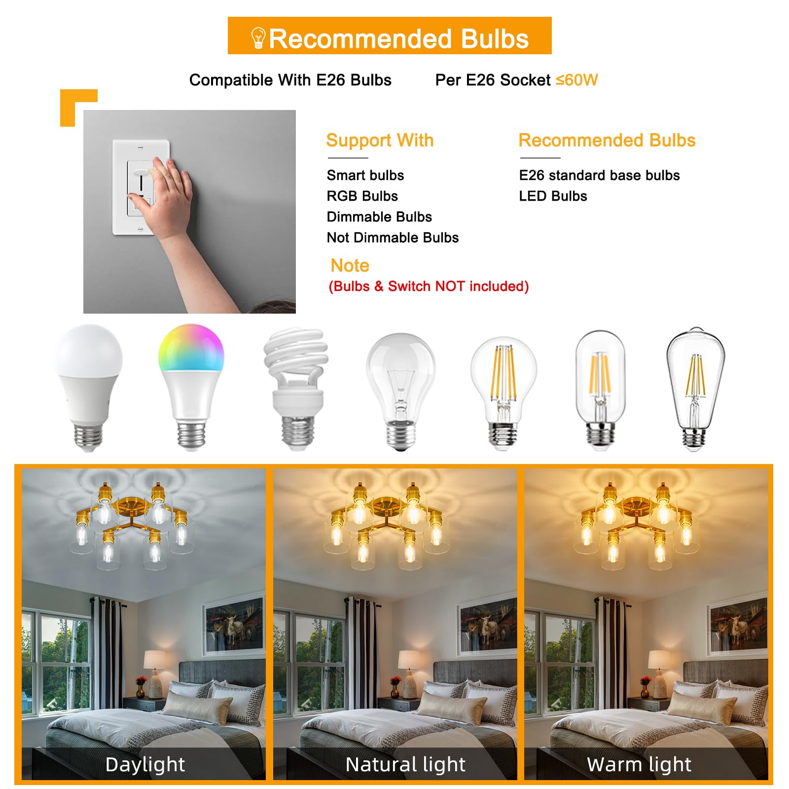 Gold Ceiling Light Fixture, Mid-Century Modern Kitchen Ceiling Light Fixtures, Gold Semi Flush Mount Ceiling Light, 6-Light Ligh