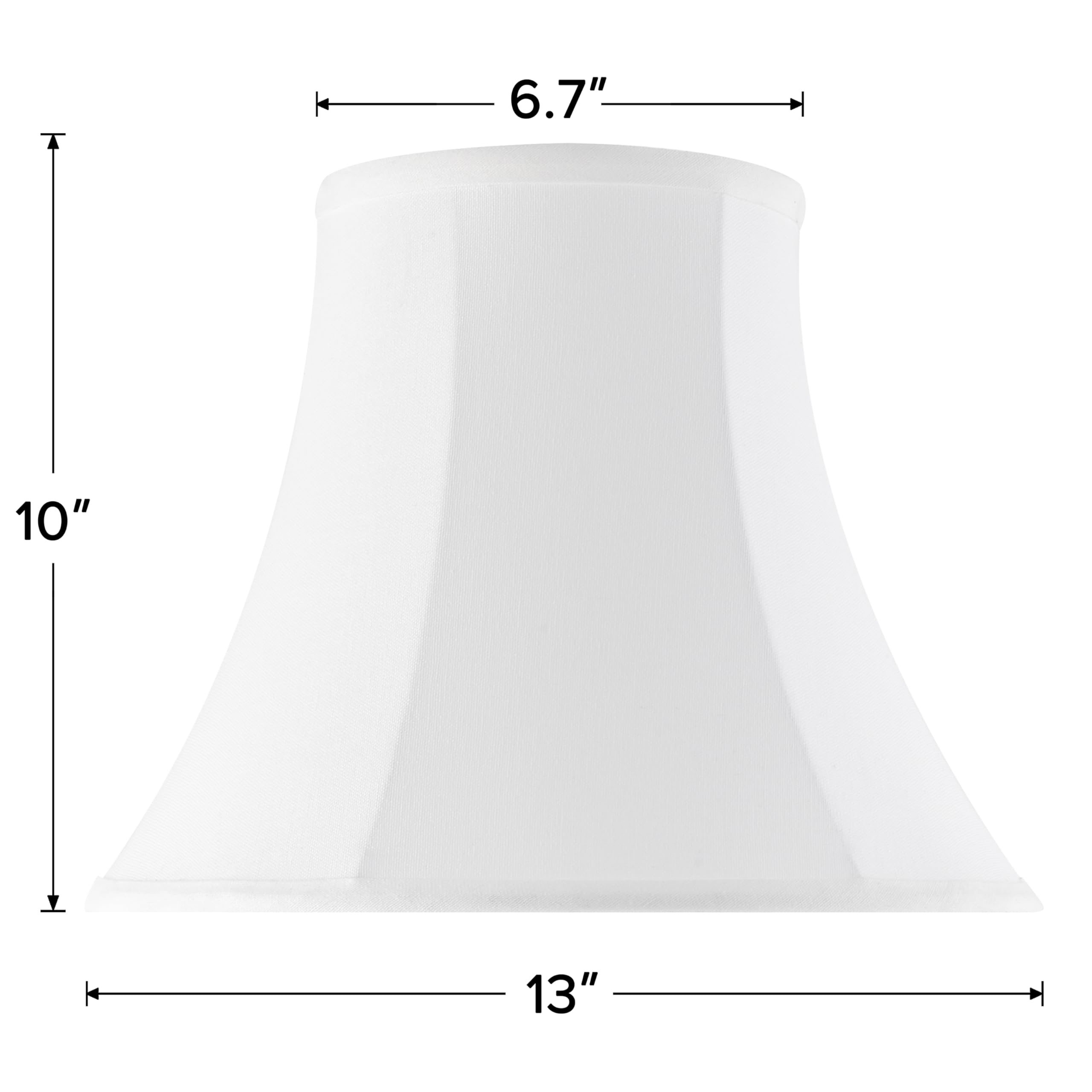 White - Ivory Bell Lamp Shades Set Of 2 Medium Lamp Shade 6.7Top X 13Bottom X 10High(Spider) Traditional Lampshade For Tab