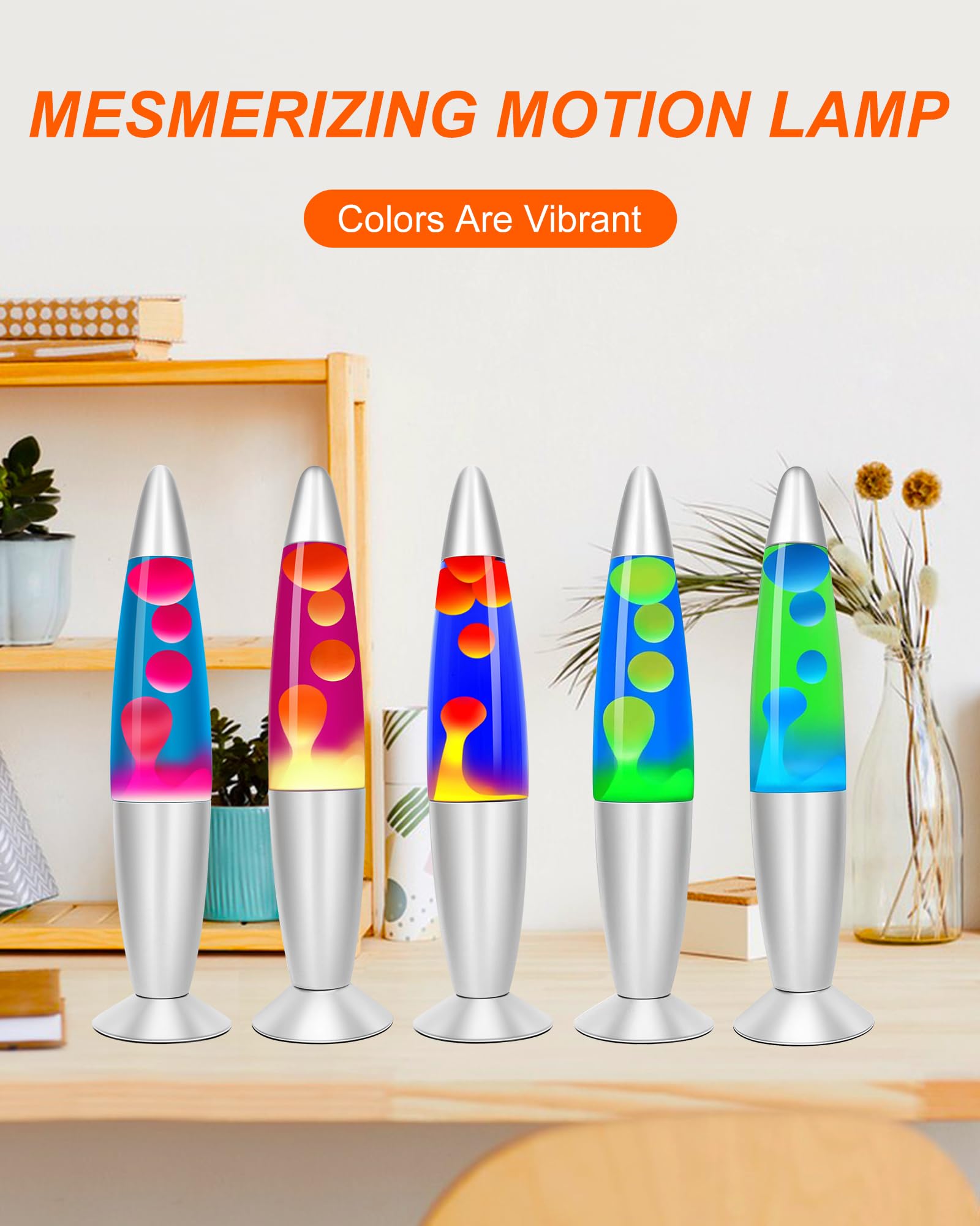Dalavalampa 16-inch Liquid Motion Lamp for Adults,Teens and Kids Gifts, Blue Liquid Red Wax, Large Magma Lamp Night Lights for H