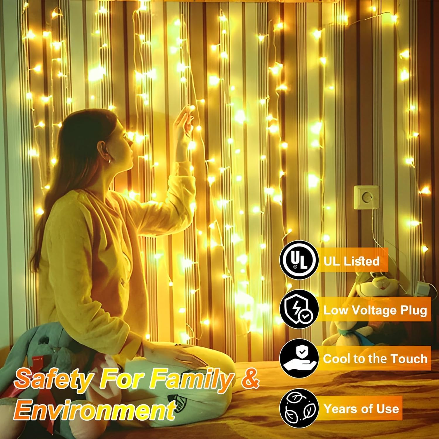 340 Led 90Ft Christmas String Lights Outdoor  12 Pro Modes And Timer Memory & Brightness  Plug In Outdoor Waterproof Clear Wire Twinkle Light For For Xmas Yard Tree Wedding Party Decor (Warm White)