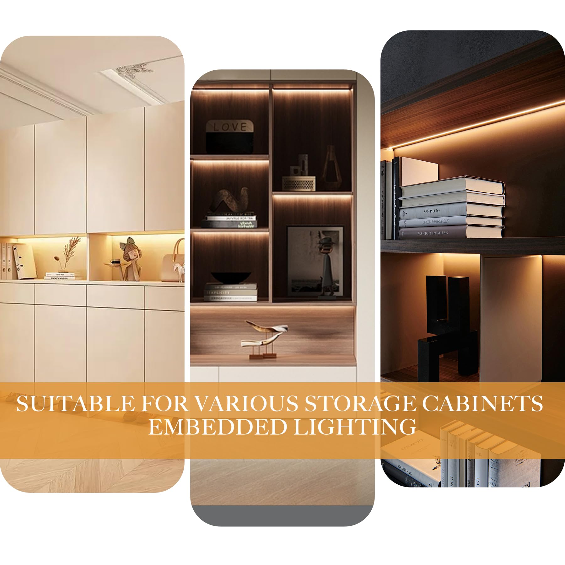 Pandery Cob Led Strip,Led Strip Lights 3M/9.84Ft,Touch Dimmable Led Strips,Cri90+,2700K Warm White Cob Led,960Leds,24V Led Tape Lights,Indoor For Bedroom, Kitchen, Tv, Mirror,Cabinet