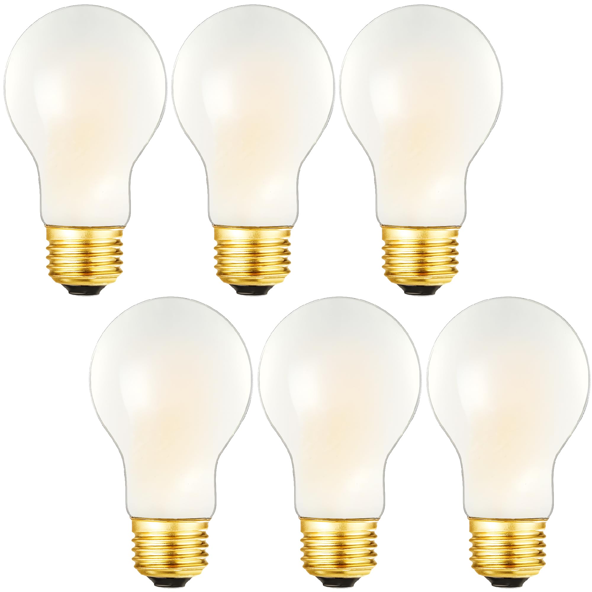 HOMOSUM Dimmable E26 Edison Bulb 60W,A19 Frosted Vintage LED Edison Bulbs 6W,600LM, AC120V, 3000K Soft White Frosted Light Bulbs