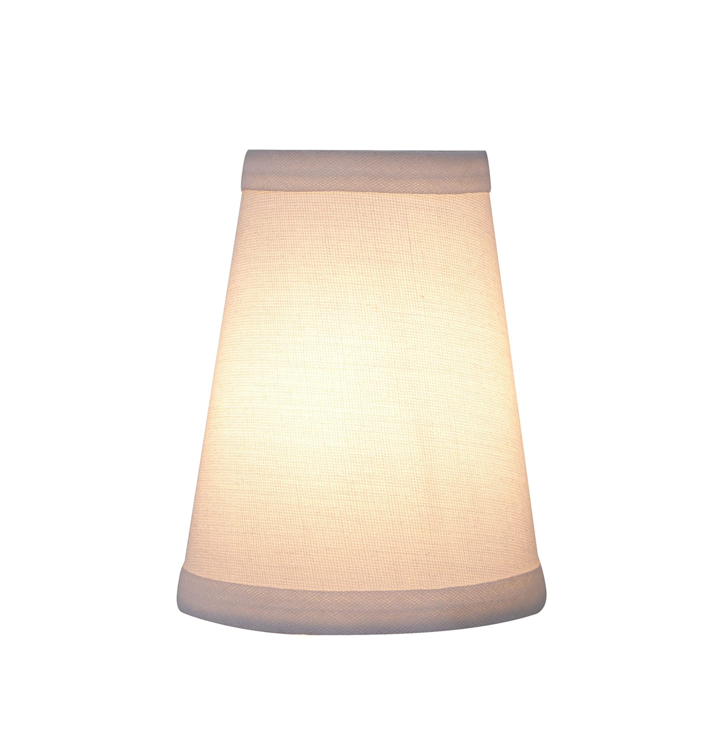 Aspen Creative 32654-2B, Empire Clip-On Chandelier Lamp Shade, Off White, 2 1/2&quot; Top X 4&quot; Bottom X 5&quot; Slant Height, Set Of 2