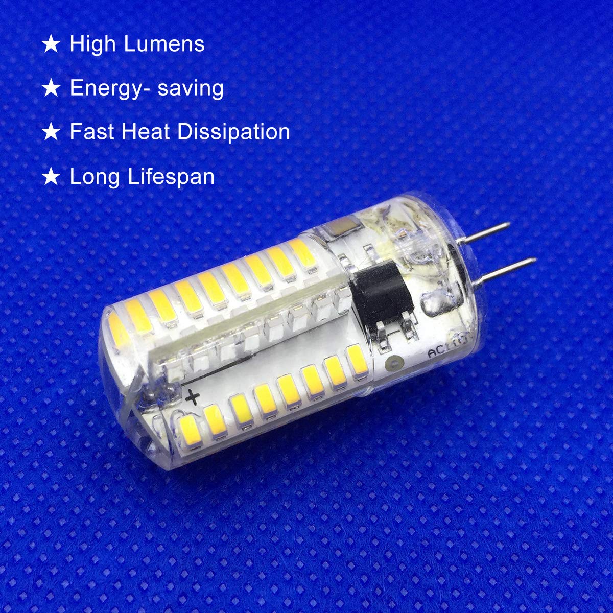 BROLSKUN LED G4 Bi-Pin Base Bulbs, 3W (20W/30W Equivalent), 10 Count, Cool White, Silica Gel, Not for Low Voltage